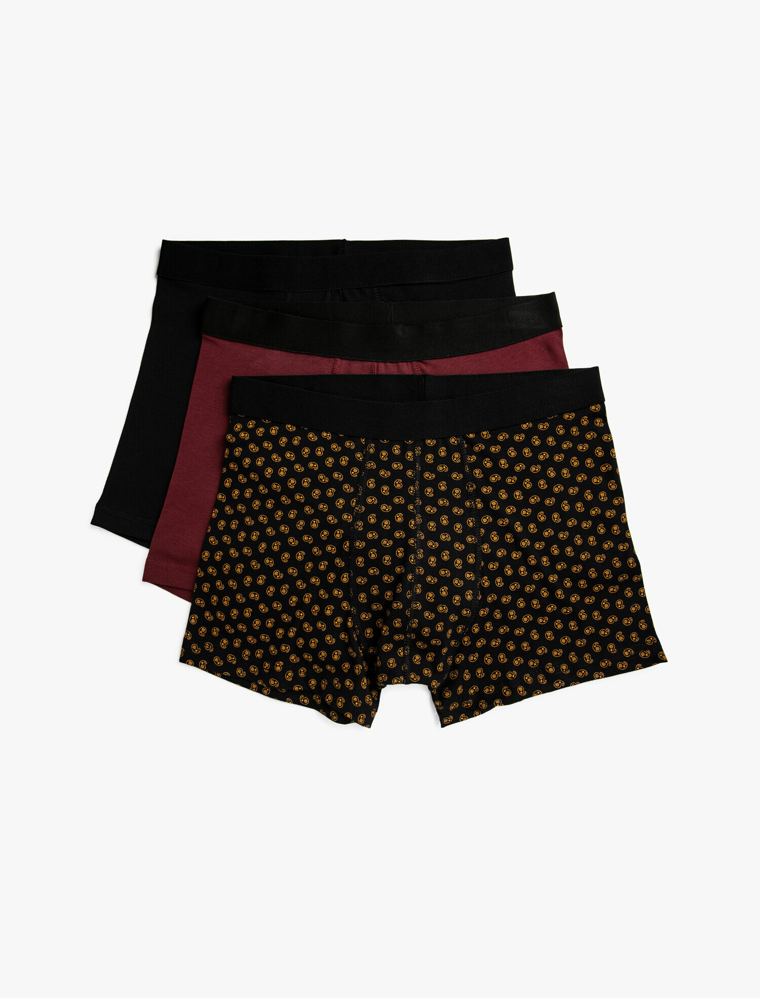 Pamuklu Desenli 3'lü Boxer Seti