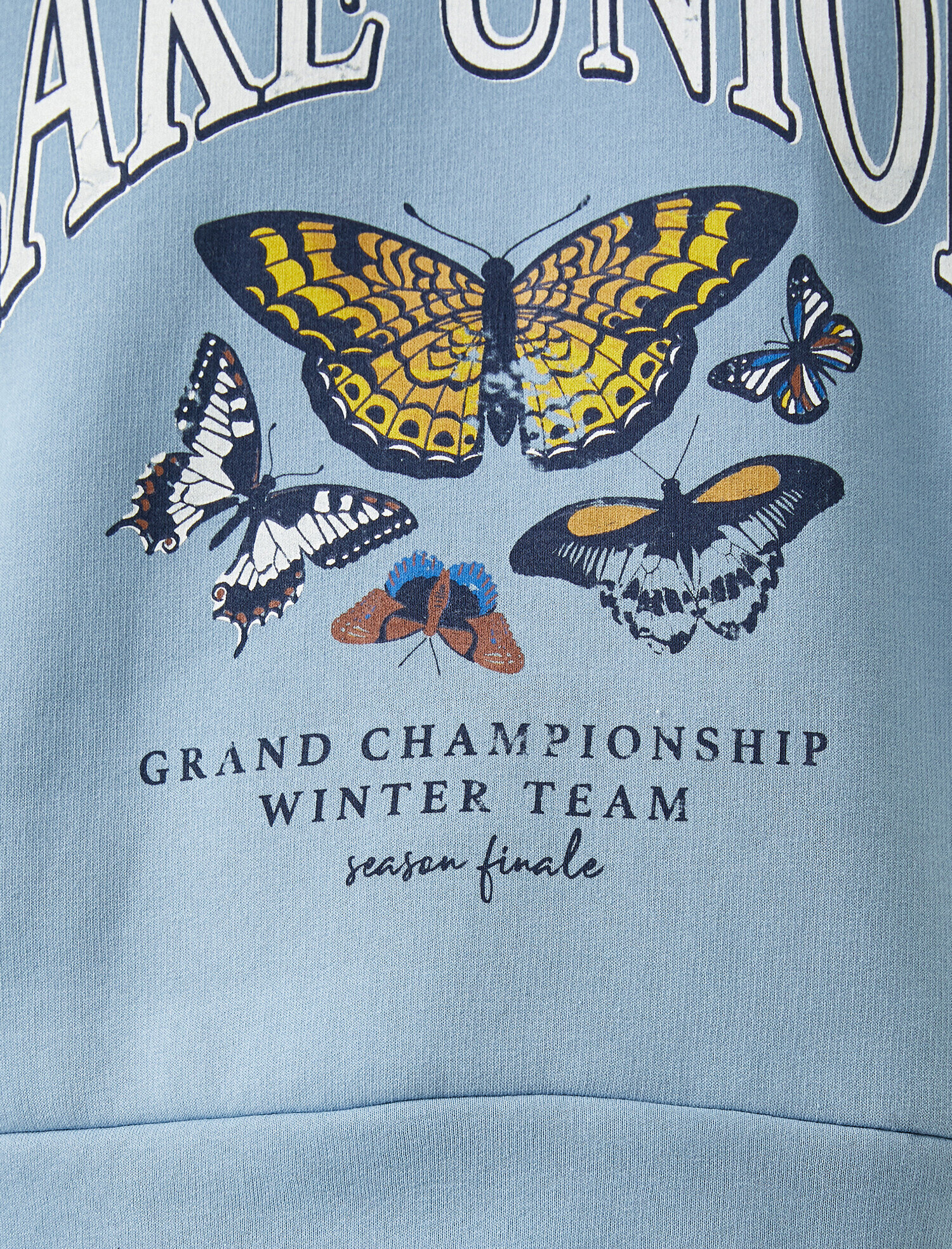 Kapüşonlu Baskılı Sweatshirt