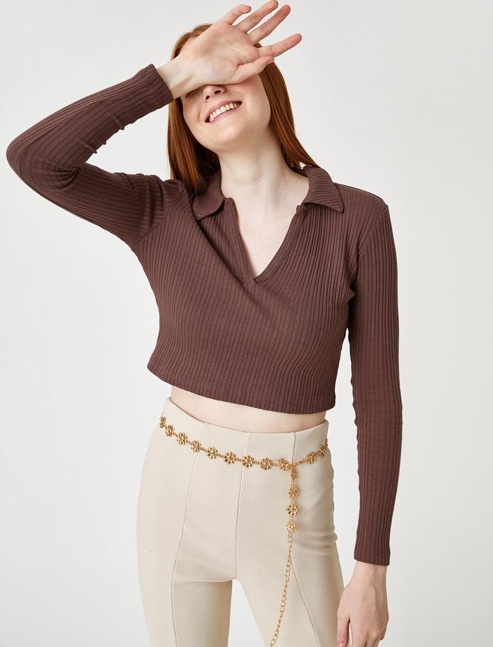  uzun Kollu Tişört Polo Yaka