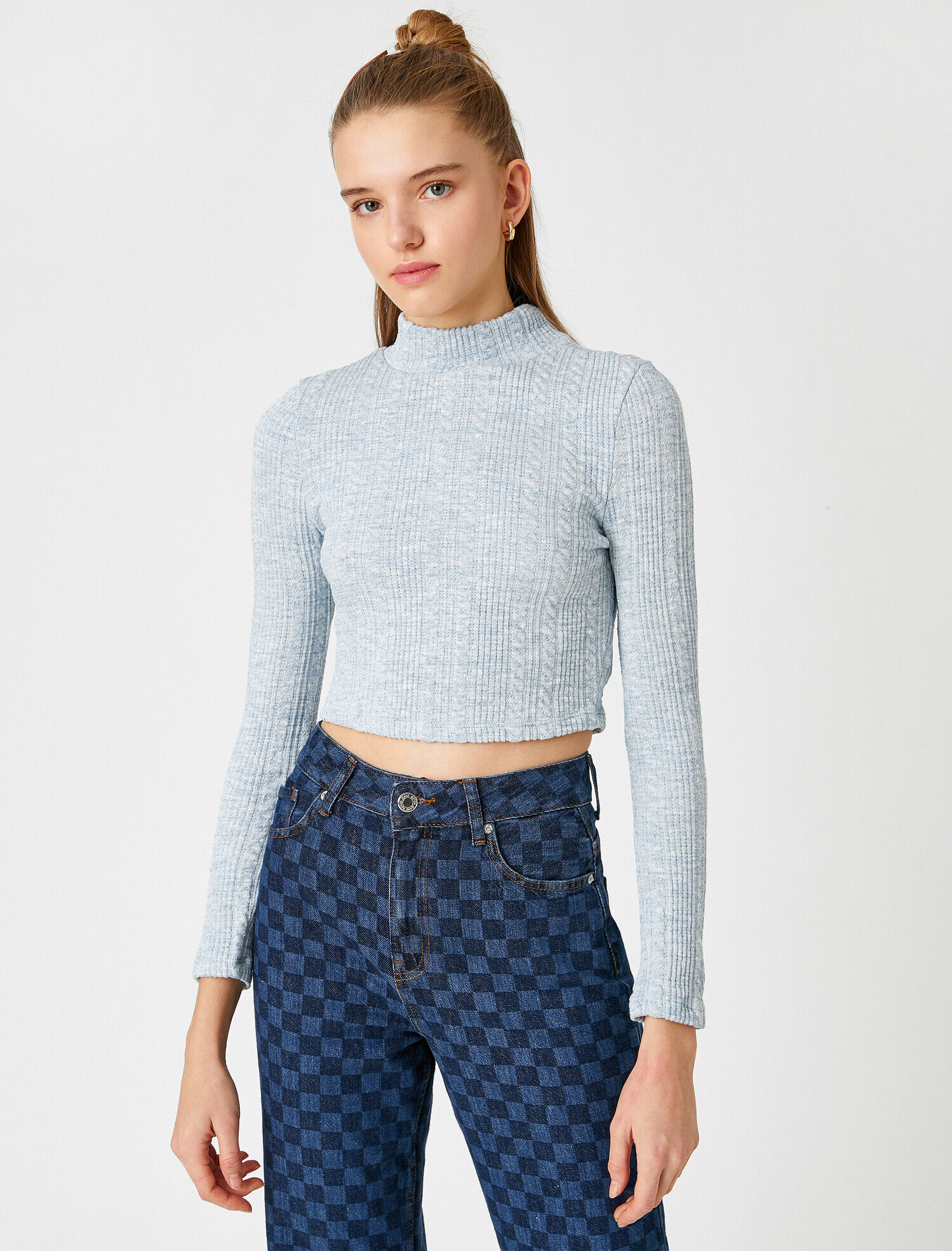   Boğazlı Uzun Kollu Kazak