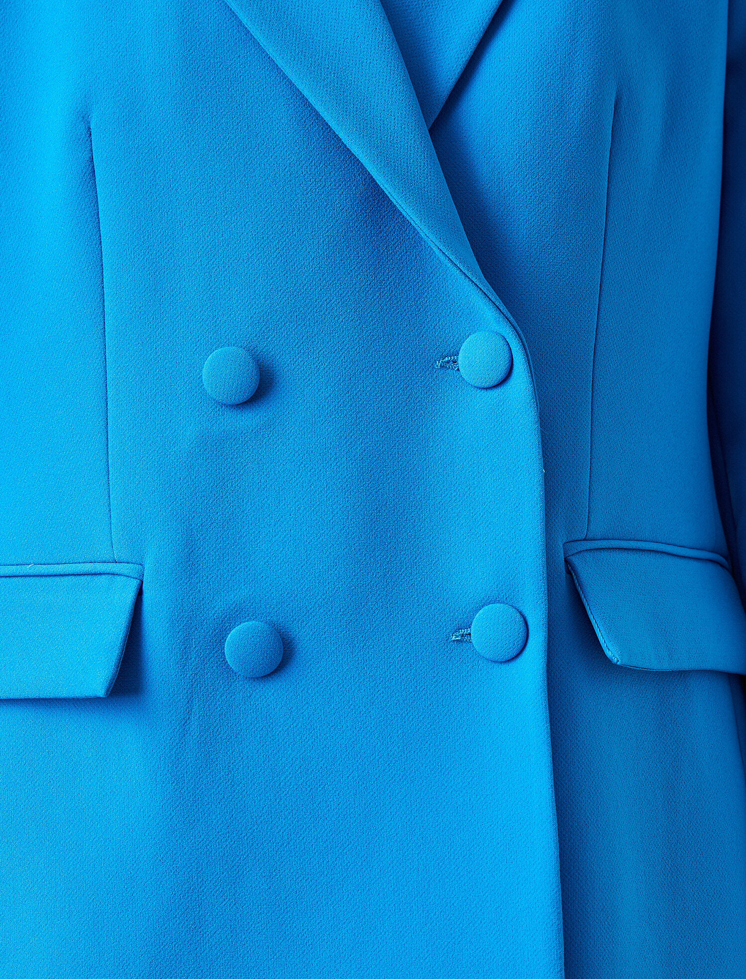   Kruvaze Düğmeli Katlı Yaka Blazer Ceket