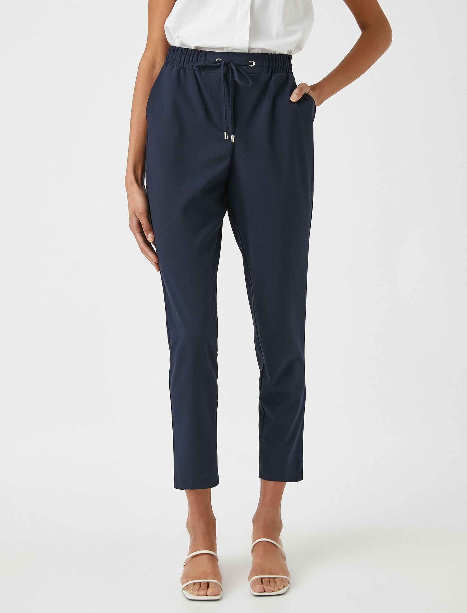   Beli Bağlamalı Yüksek Bel Pantolon