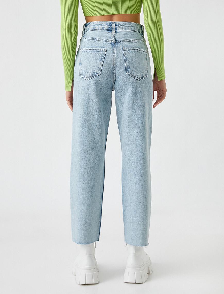   Yüksek Bel Kot Pantolon - Straight Jean