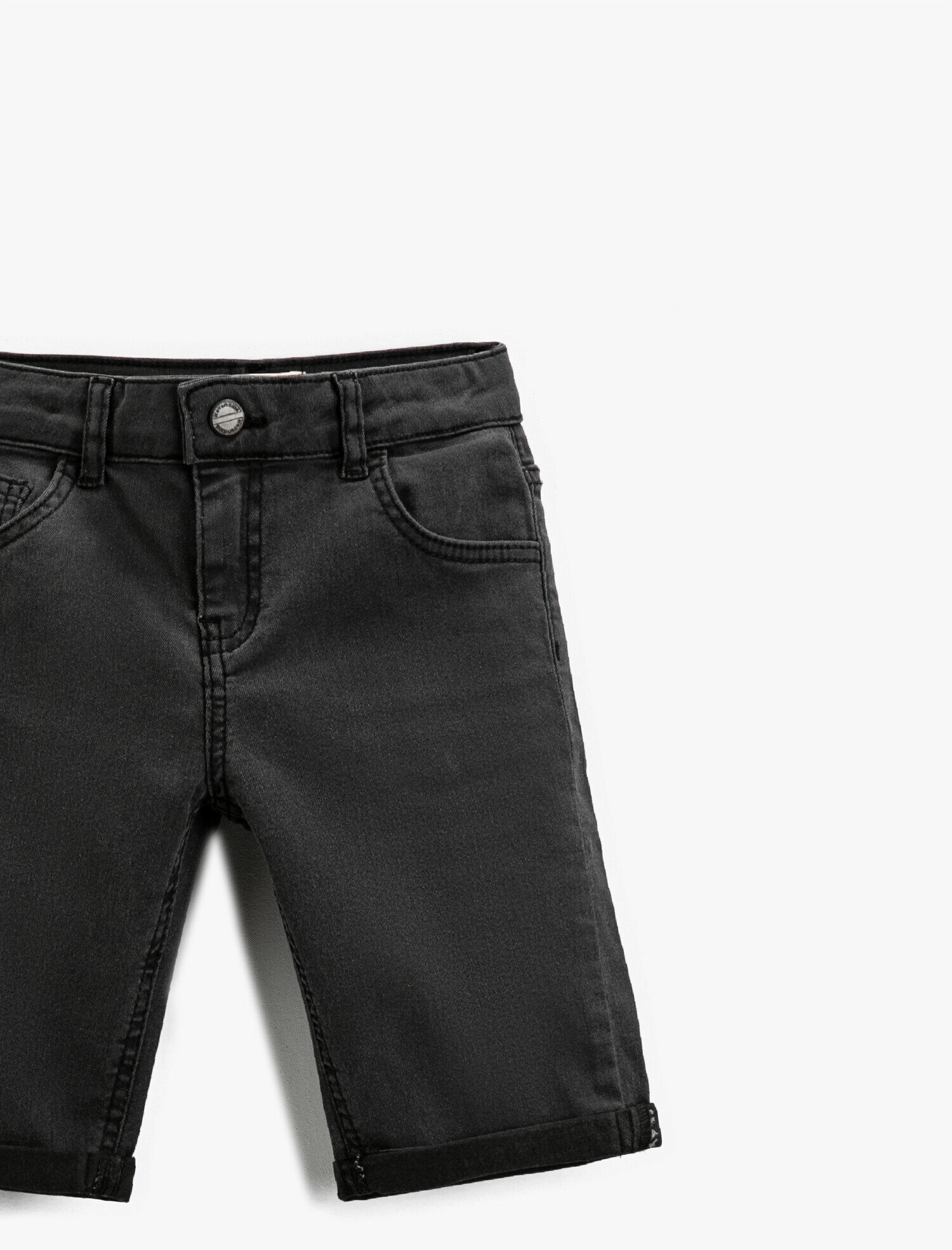  Erkek Çocuk Kot Şort Pamuklu Cepli