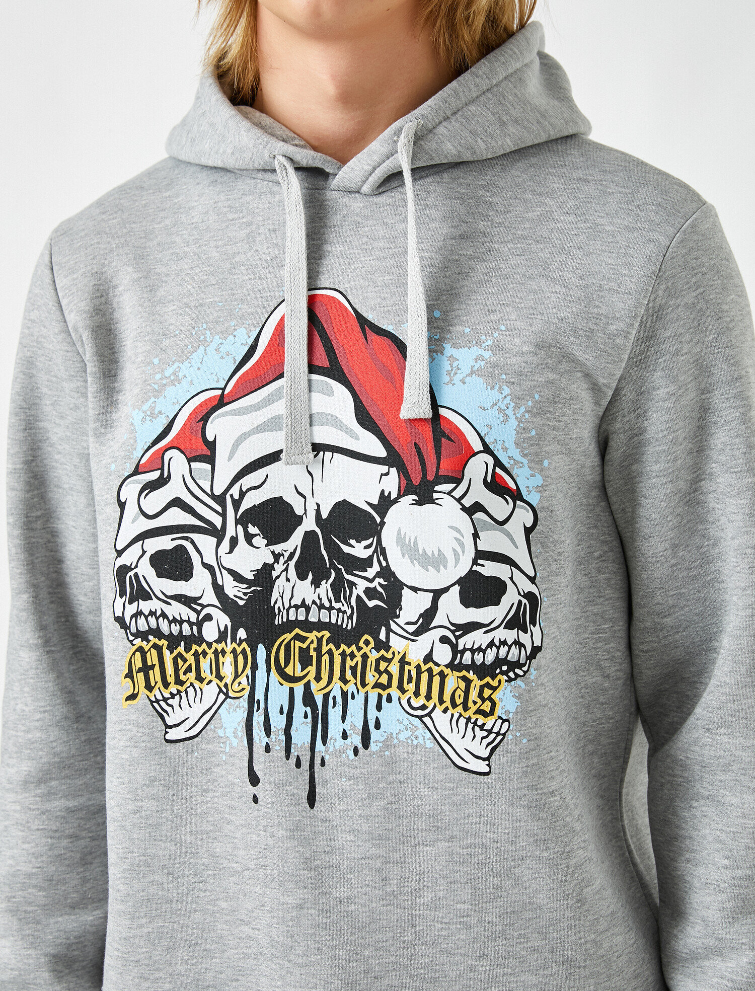   Yılbaşı Temalı Kapüşonlu Sweatshirt