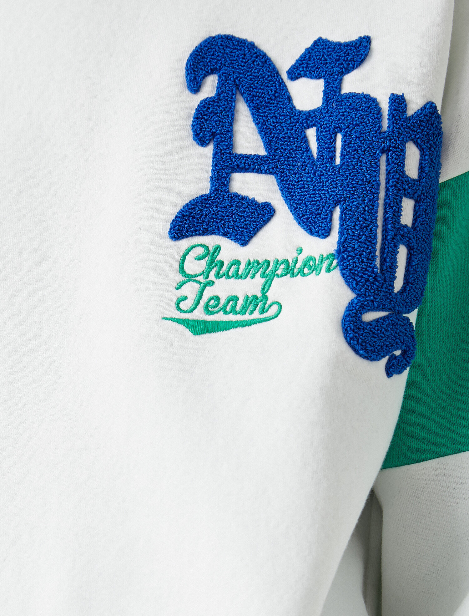 Bisiklet Yaka Baskılı Uzun Kollu Sweatshirt