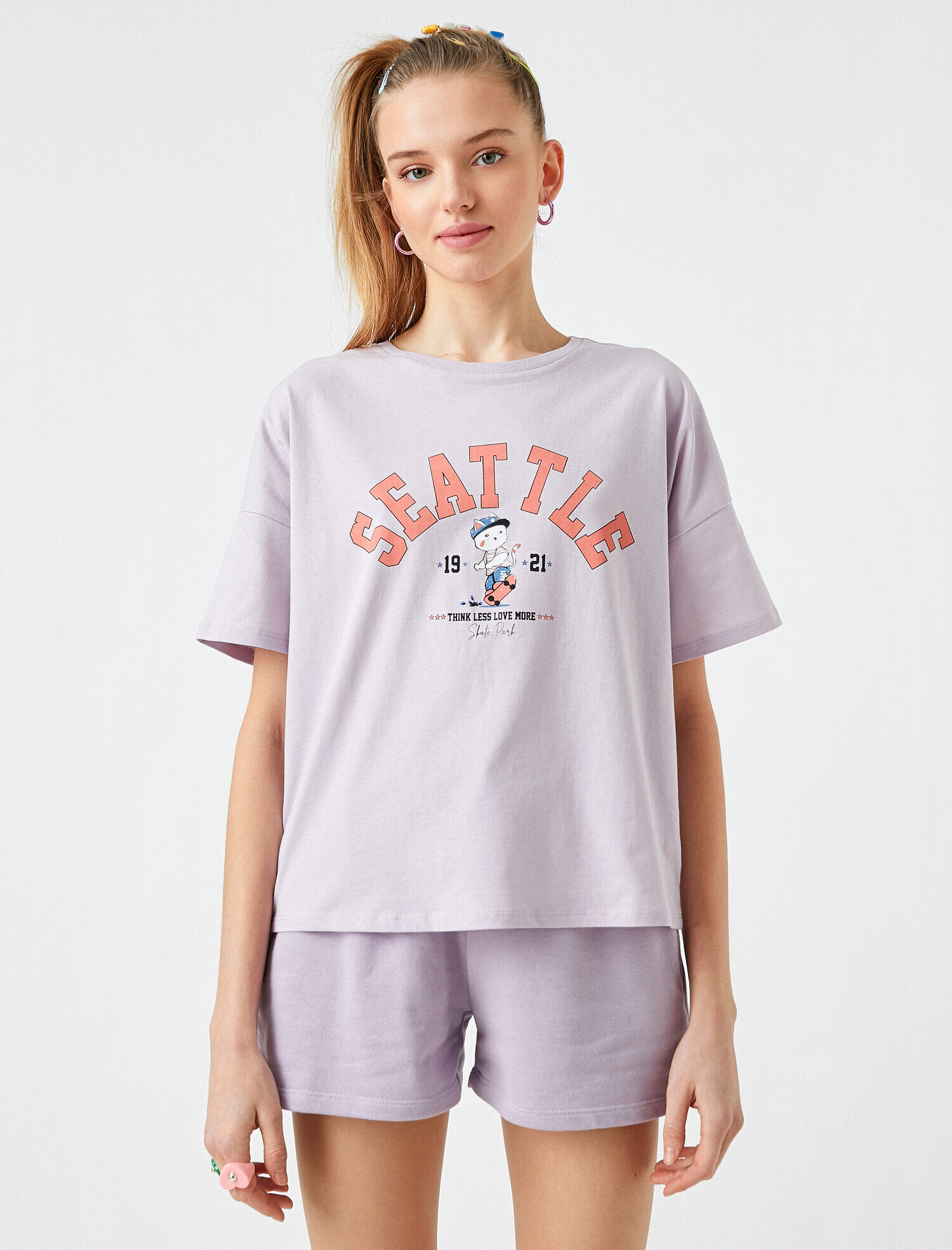   Baskılı Kısa Kollu Tişört