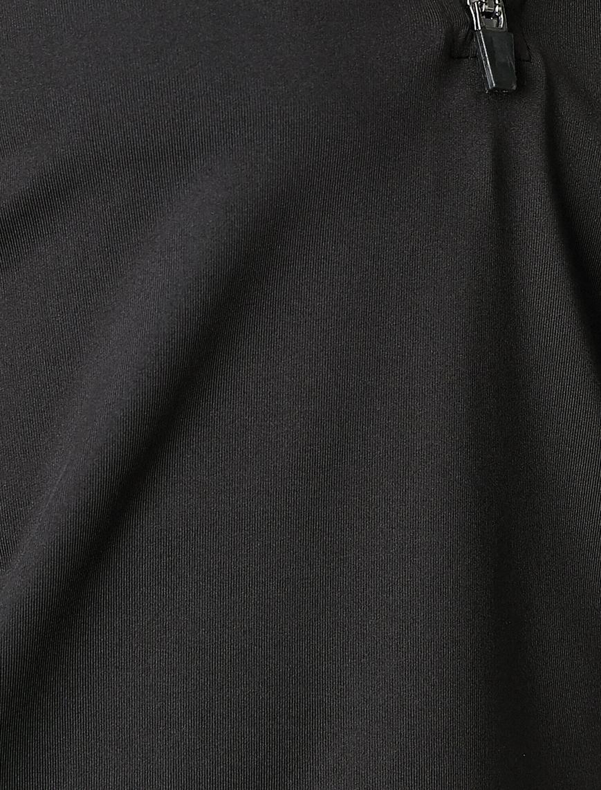   Fermuarlı Eldiven Detaylı Spor Sweatshirt
