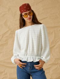 Fırfırlı Uzun Kollu Bluz