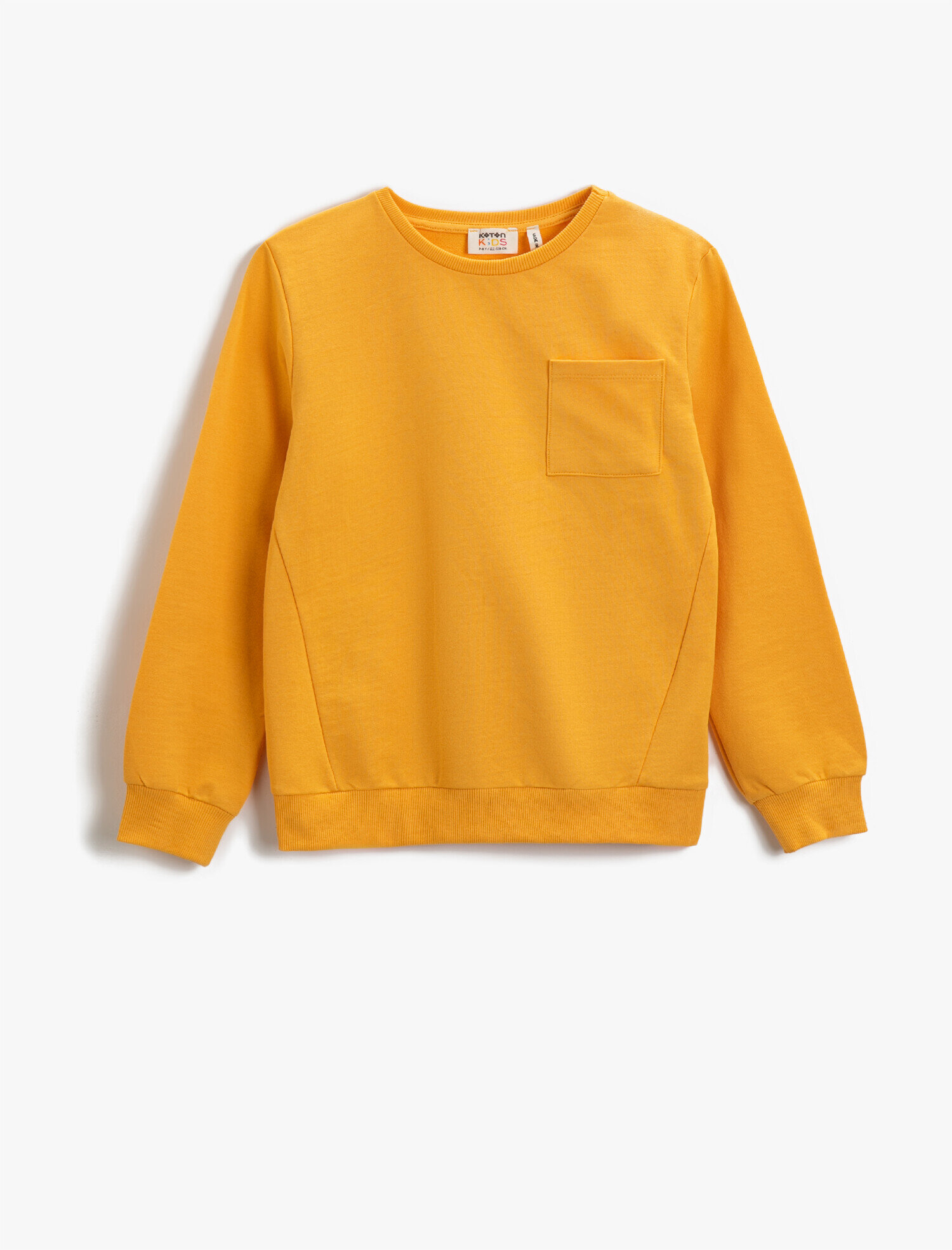  Erkek Çocuk Basic Cepli Sweatshirt Uzun Kollu Pamuklu