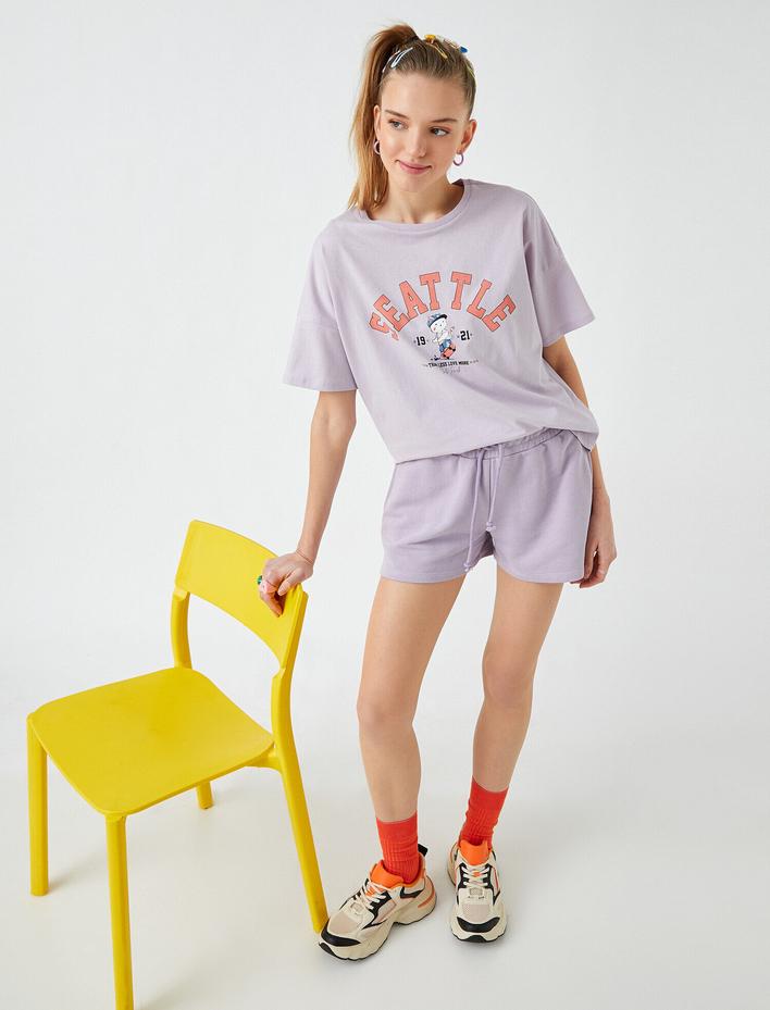  Baskılı Kısa Kollu Tişört