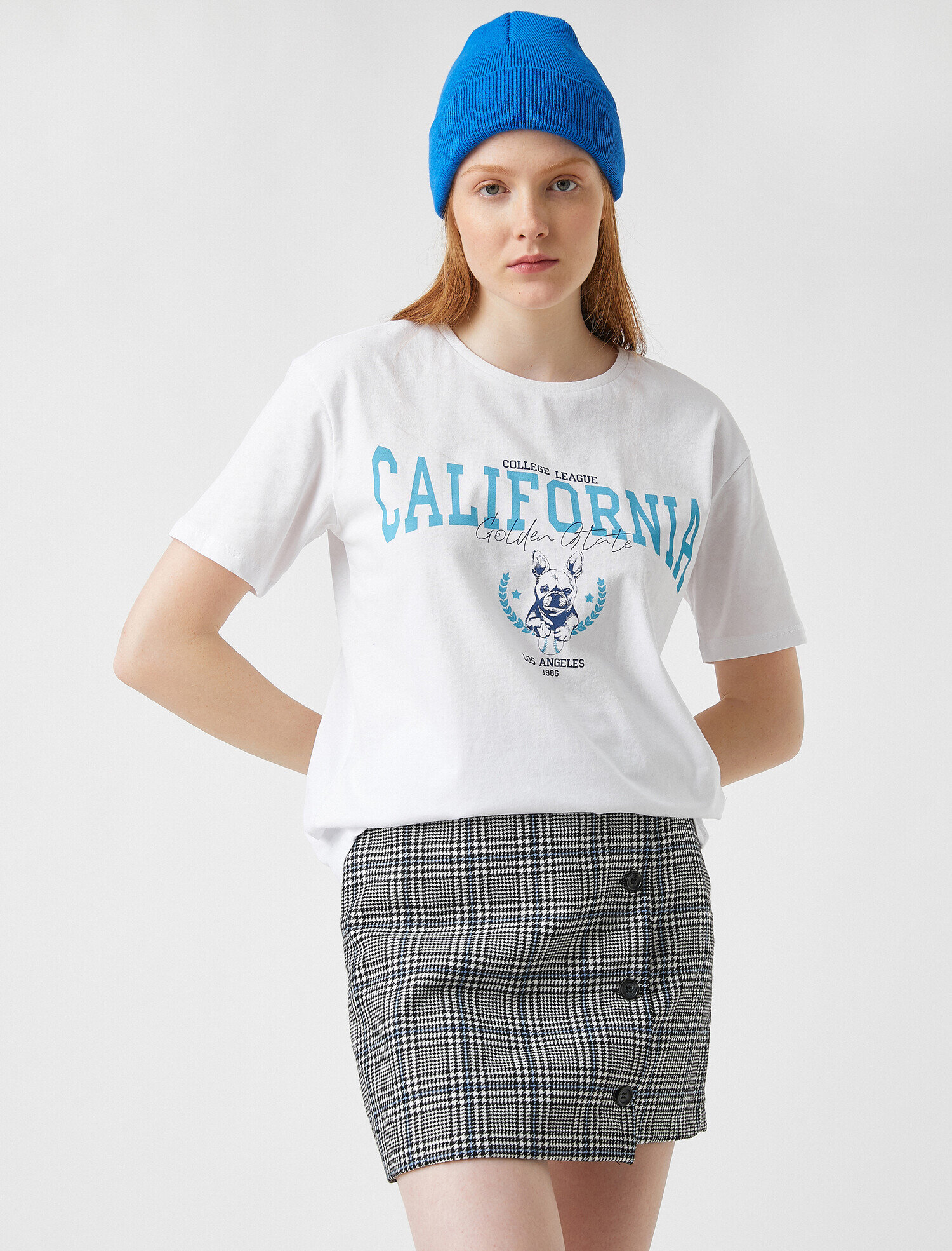   Baskılı Kısa Kollu Pamuklu Tişört