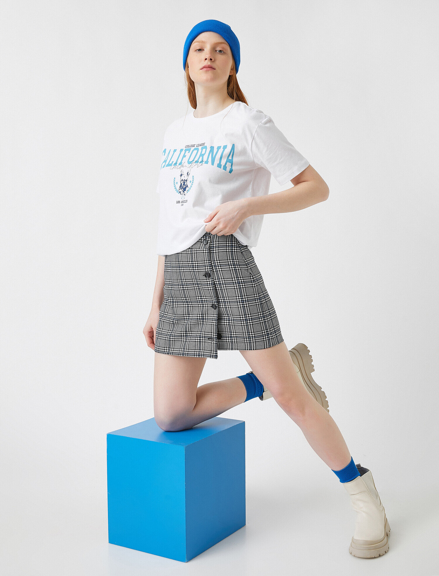   Baskılı Kısa Kollu Pamuklu Tişört