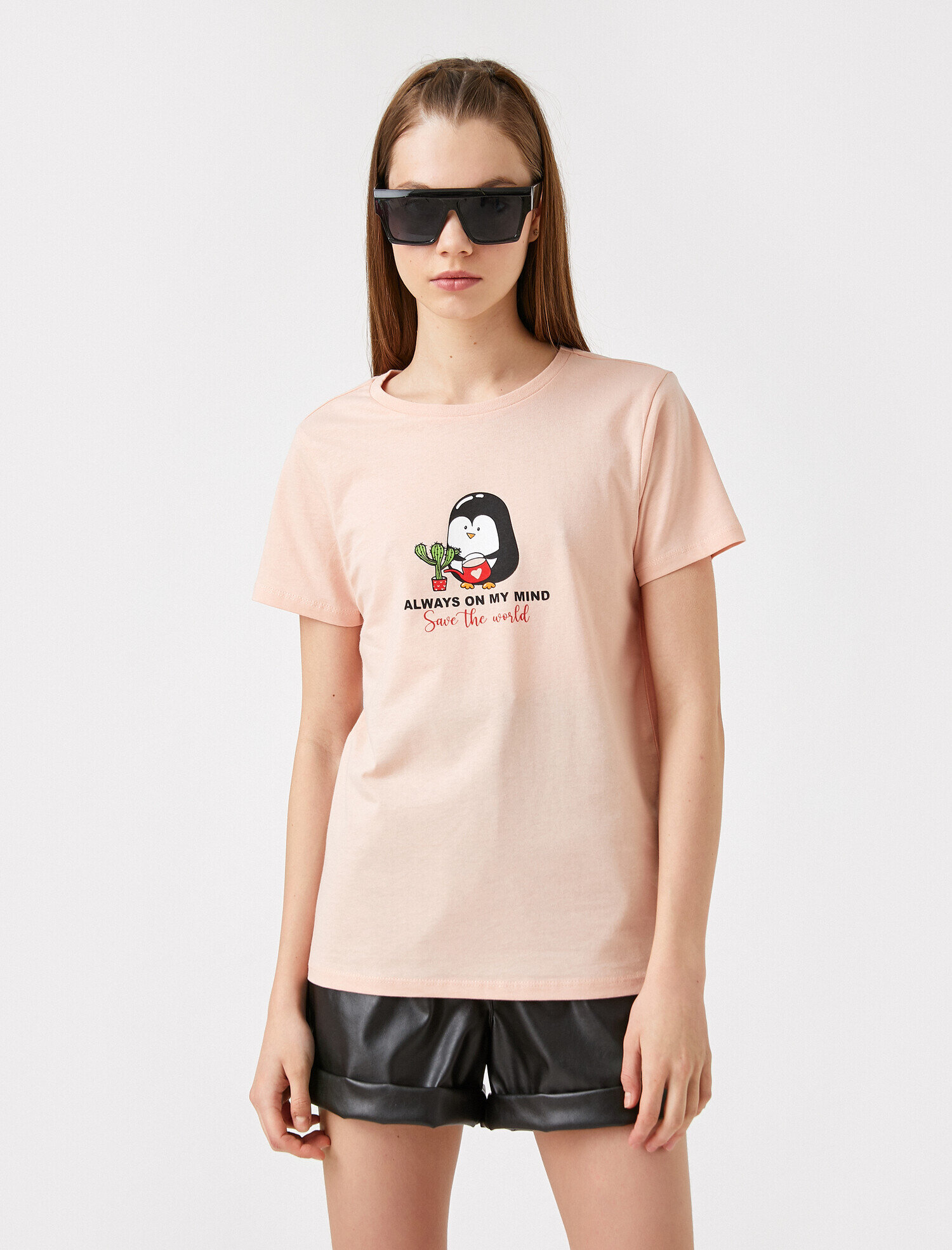   Baskılı Kısa Kollu Tişört