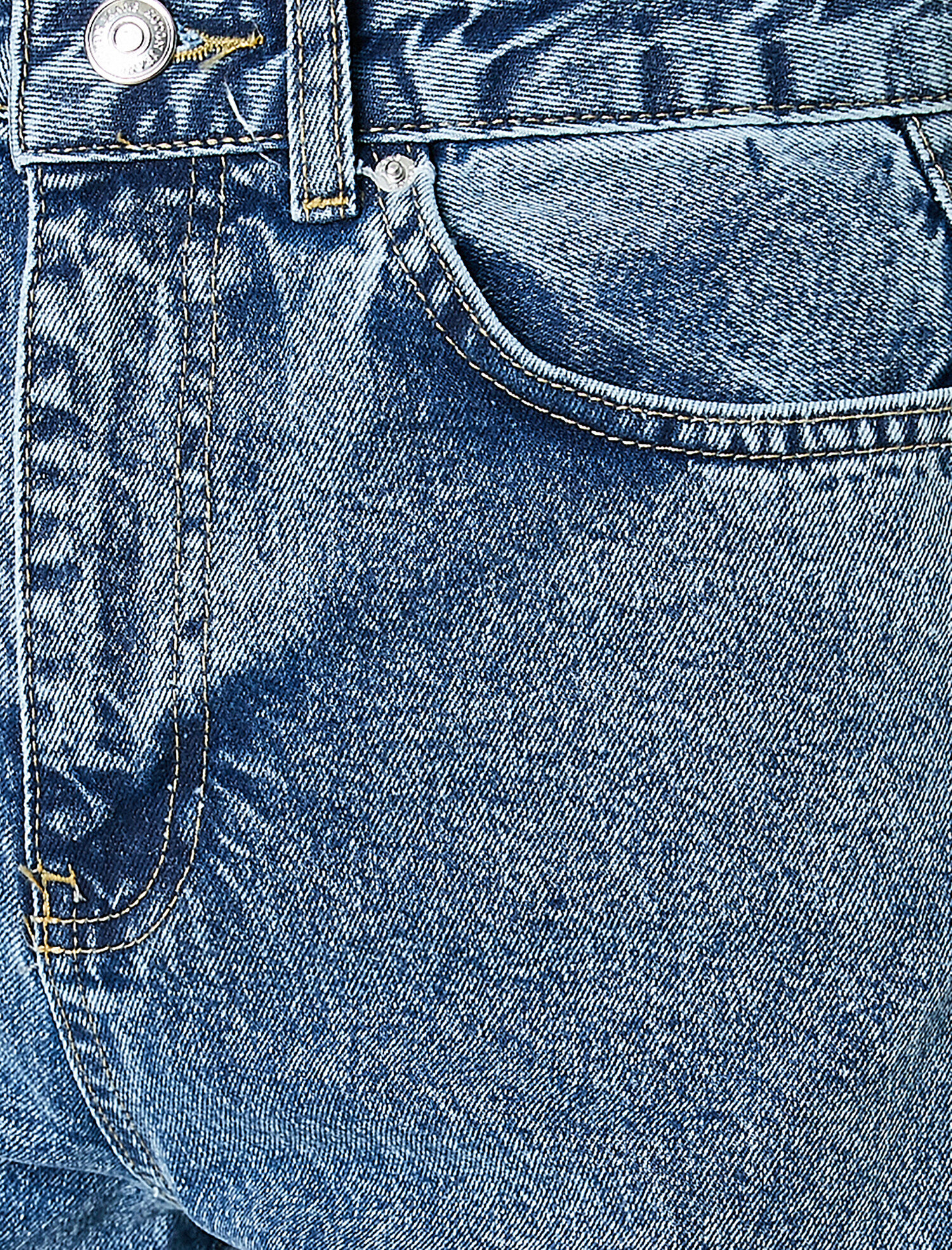   Yüksek Bel Dizleri Yırtık Kot Pantolon - Longer Straight Fit Jean