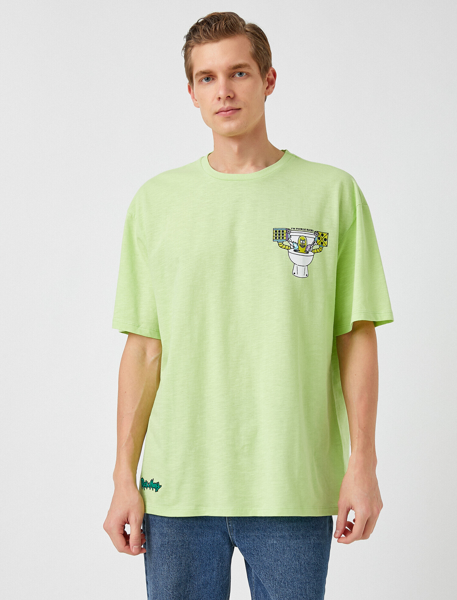   Rick and Morty Oversize Tişört Lisanslı Baskılı