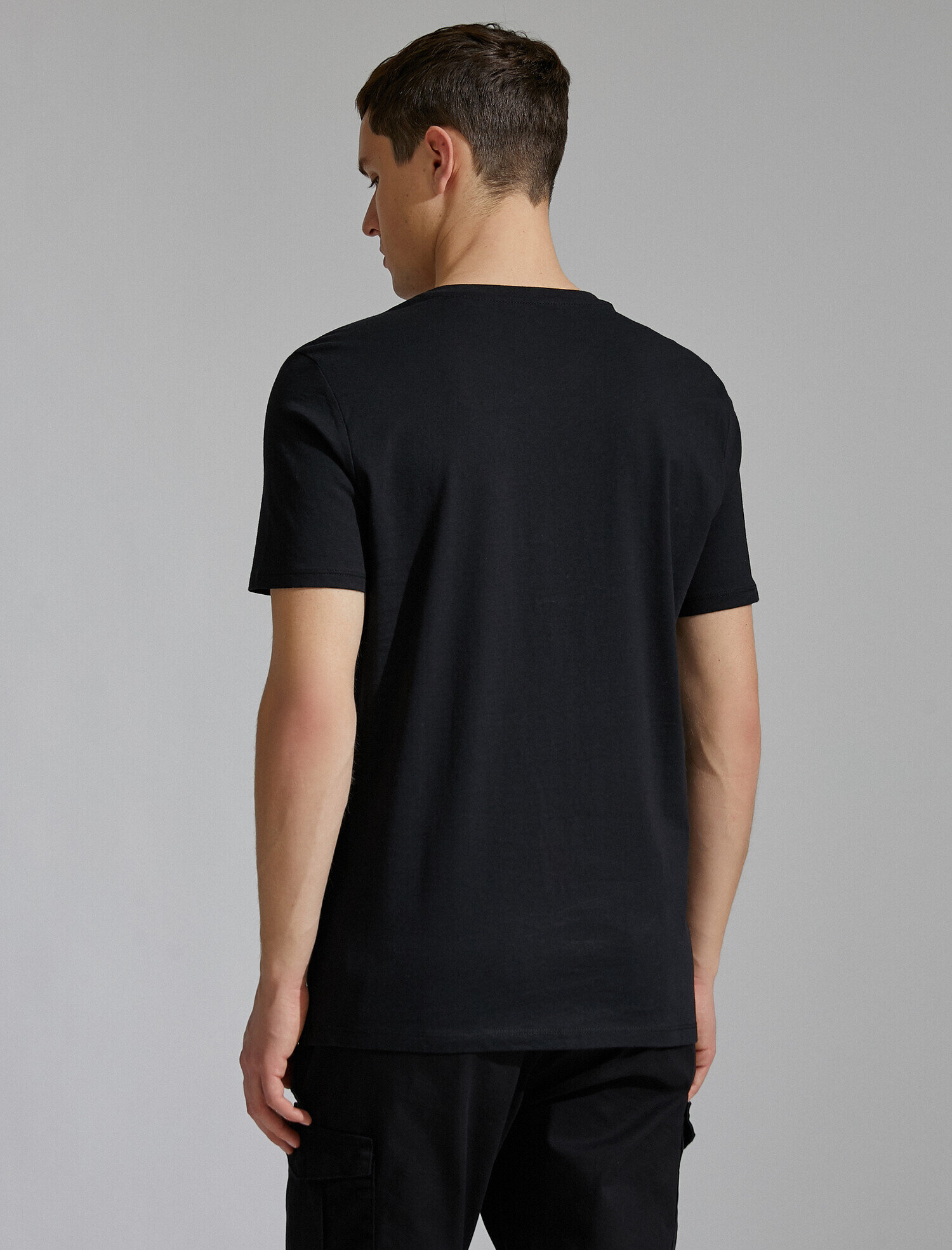   Londra Baskılı Tişört Bisiklet Yaka