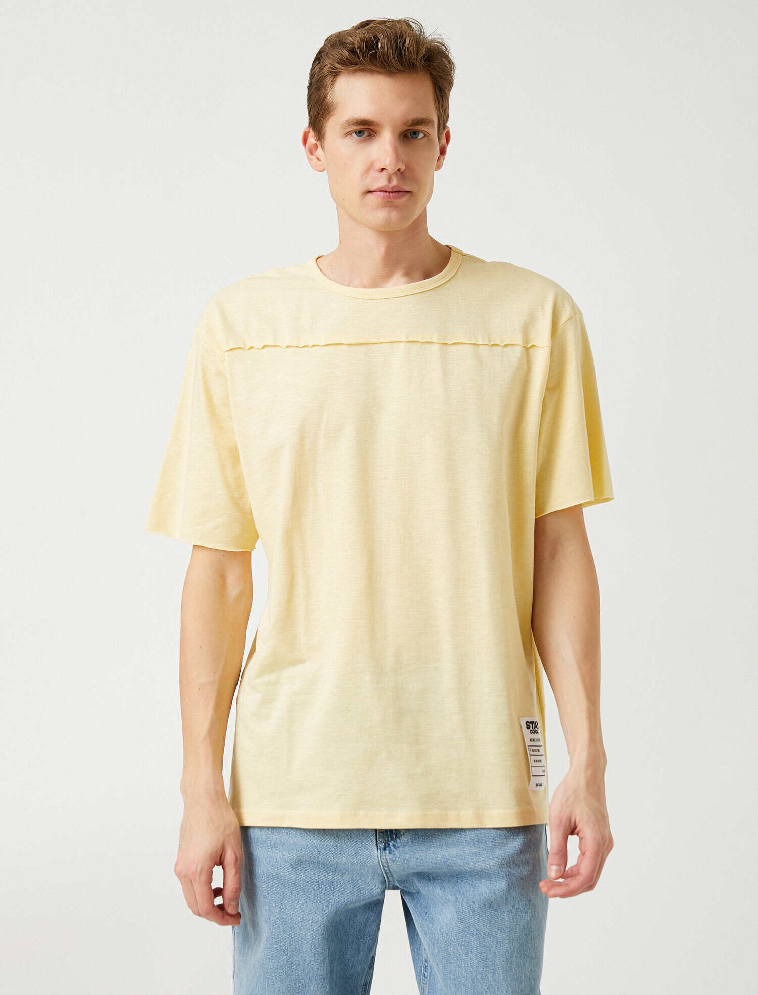   Oversize Tişört Etiket Detaylı