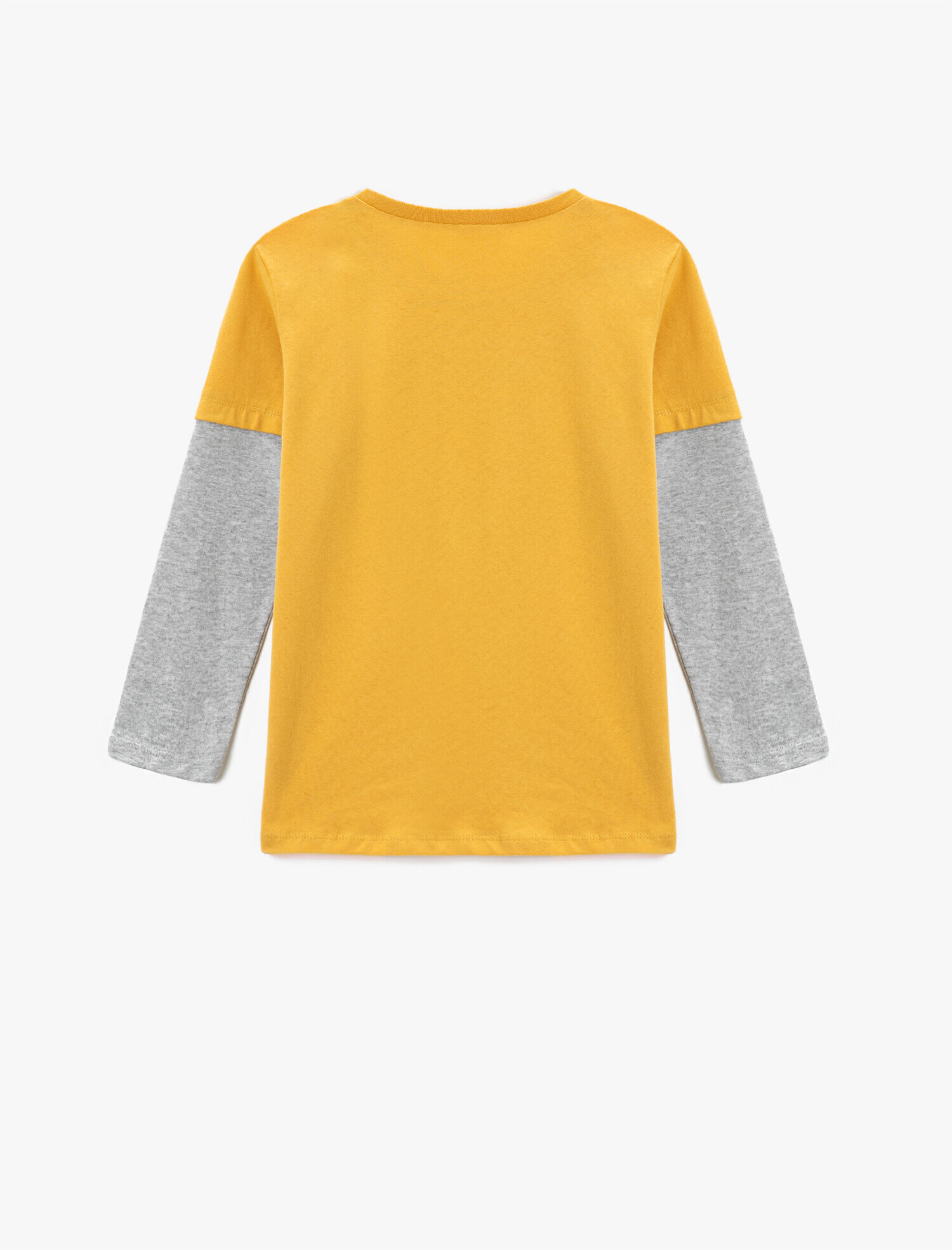  Erkek Çocuk Dinozor Baskılı Tişört Uzun Kollu Pamuklu