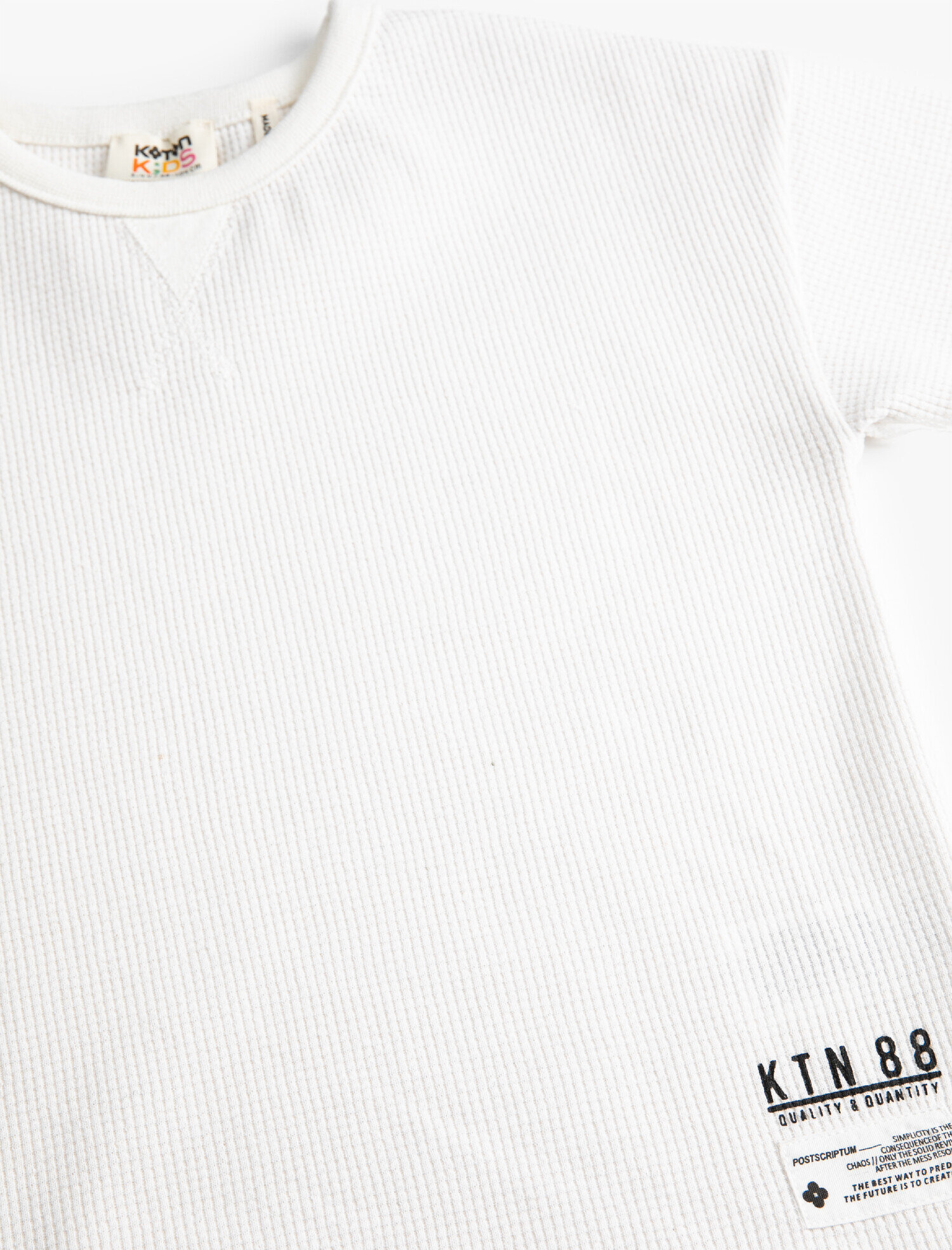  Erkek Çocuk Dokulu Baskılı Kısa Kollu Tişört