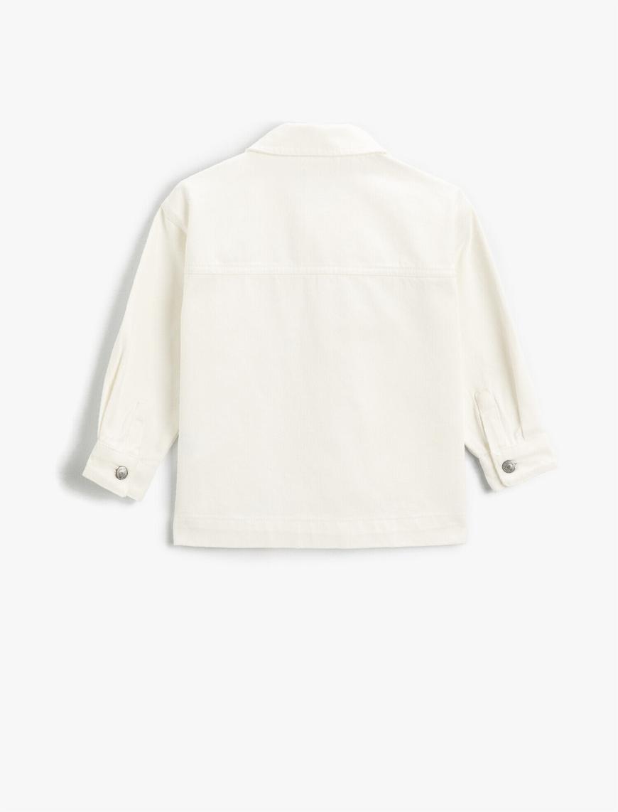  Erkek Çocuk Basic Oversize Ceket Pamuklu Düğmeli