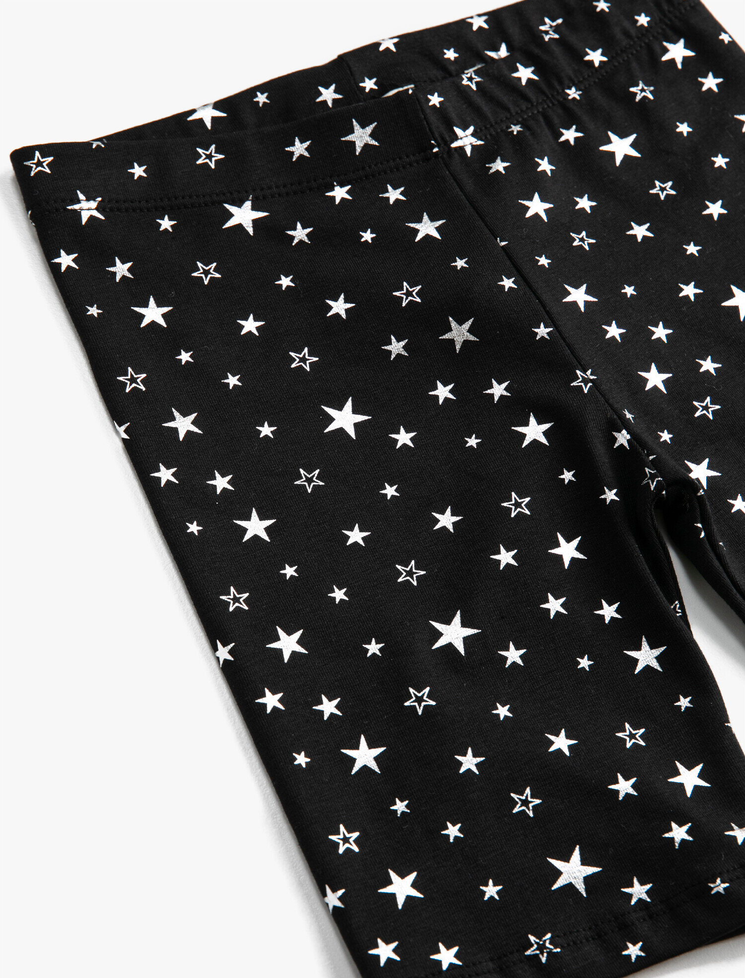  Kız Çocuk Yıldız Baskılı Kısa Tayt Pamuklu