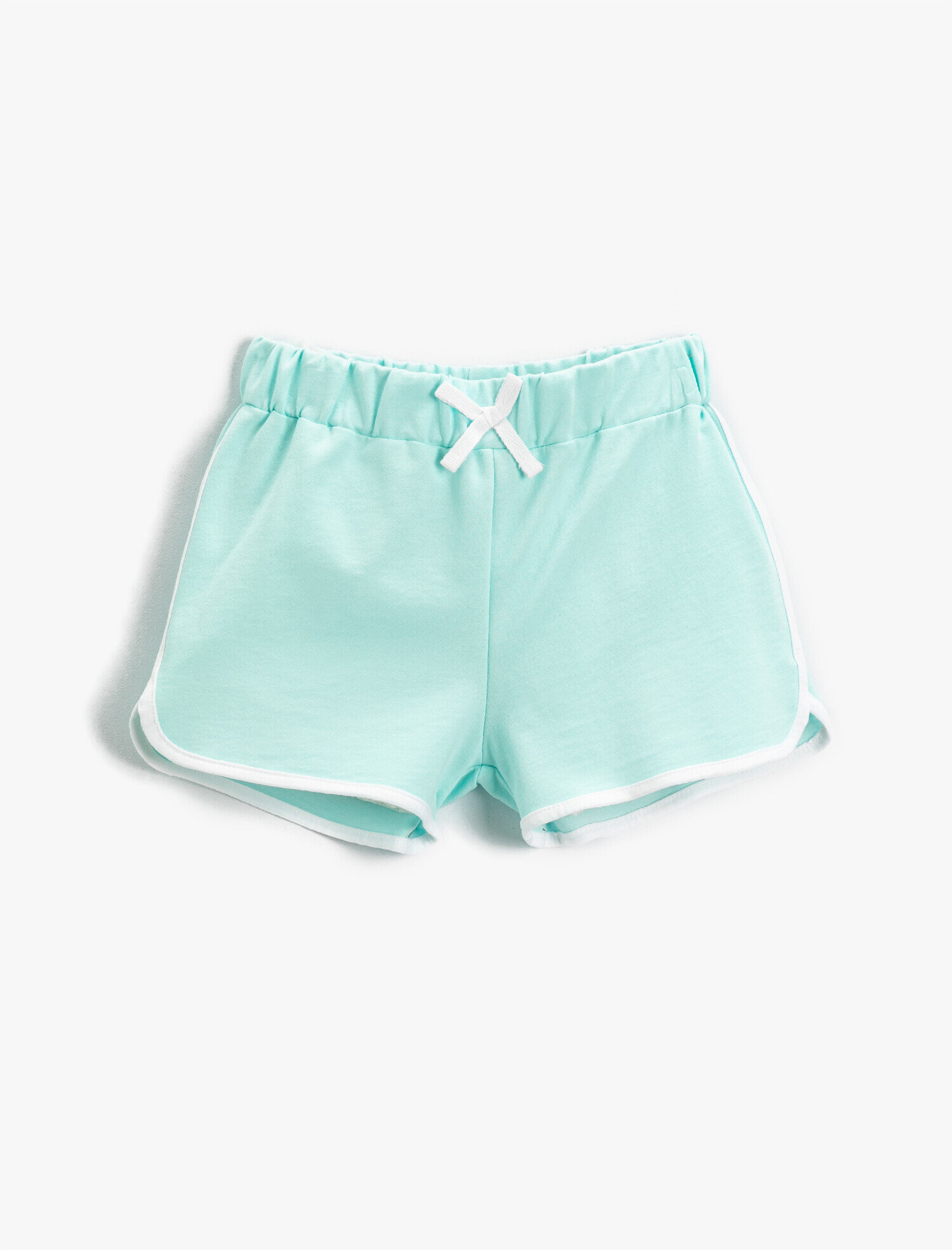  Kız Çocuk Fiyonklu Şeritli Şort Pamuklu