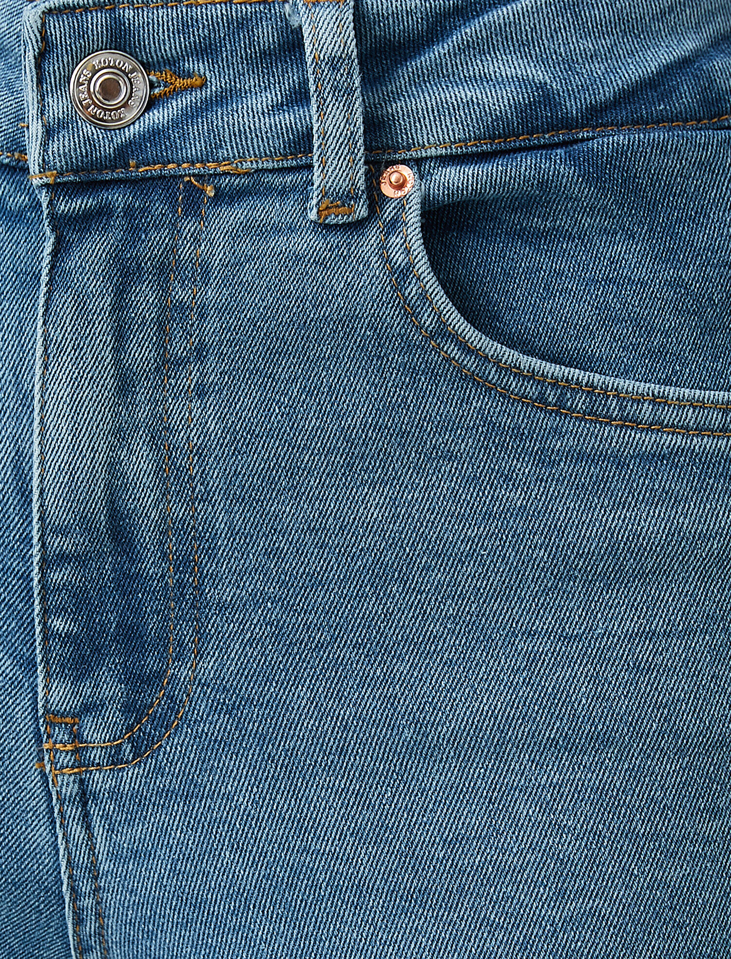 Dar Paça Kot Pantolon Dar Kesim Yüksek Bel - Carmen Jean