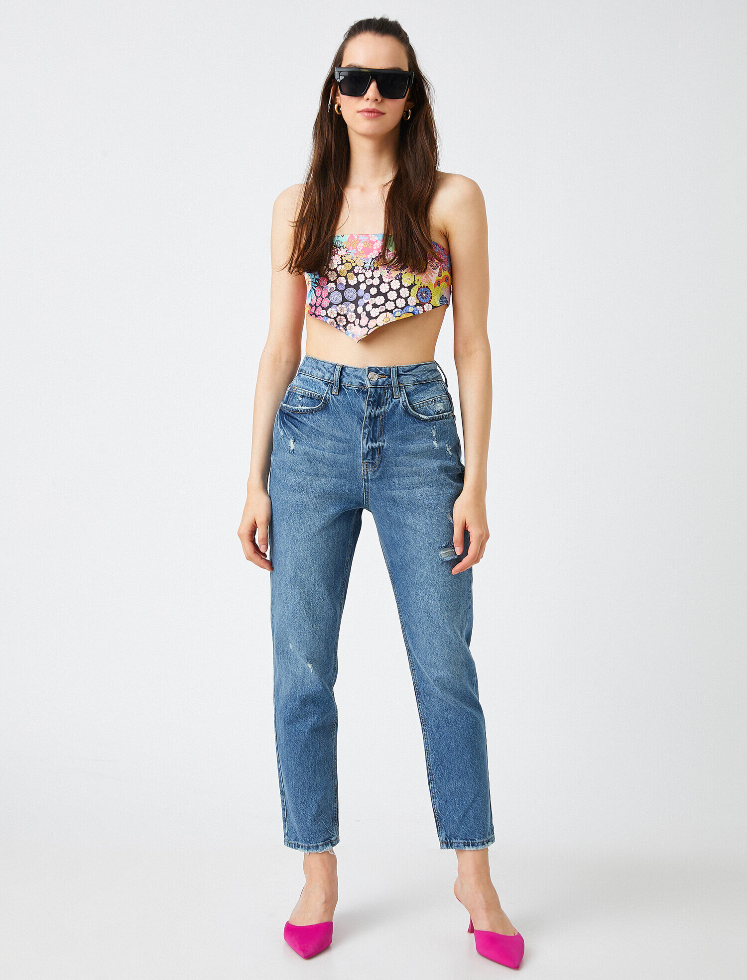   Yüksek Bel Kot Pantolon - Mom Jean