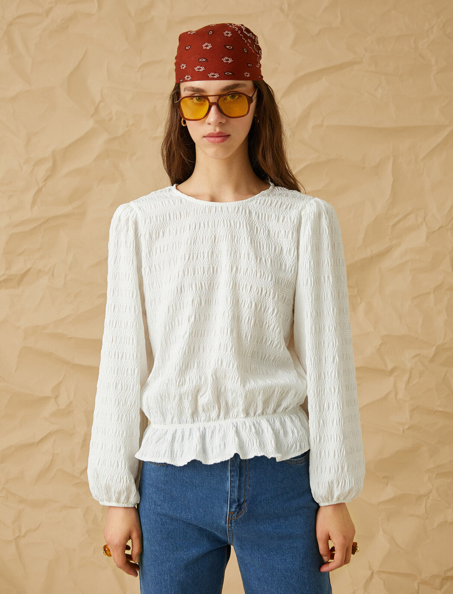   Fırfırlı Uzun Kollu Bluz