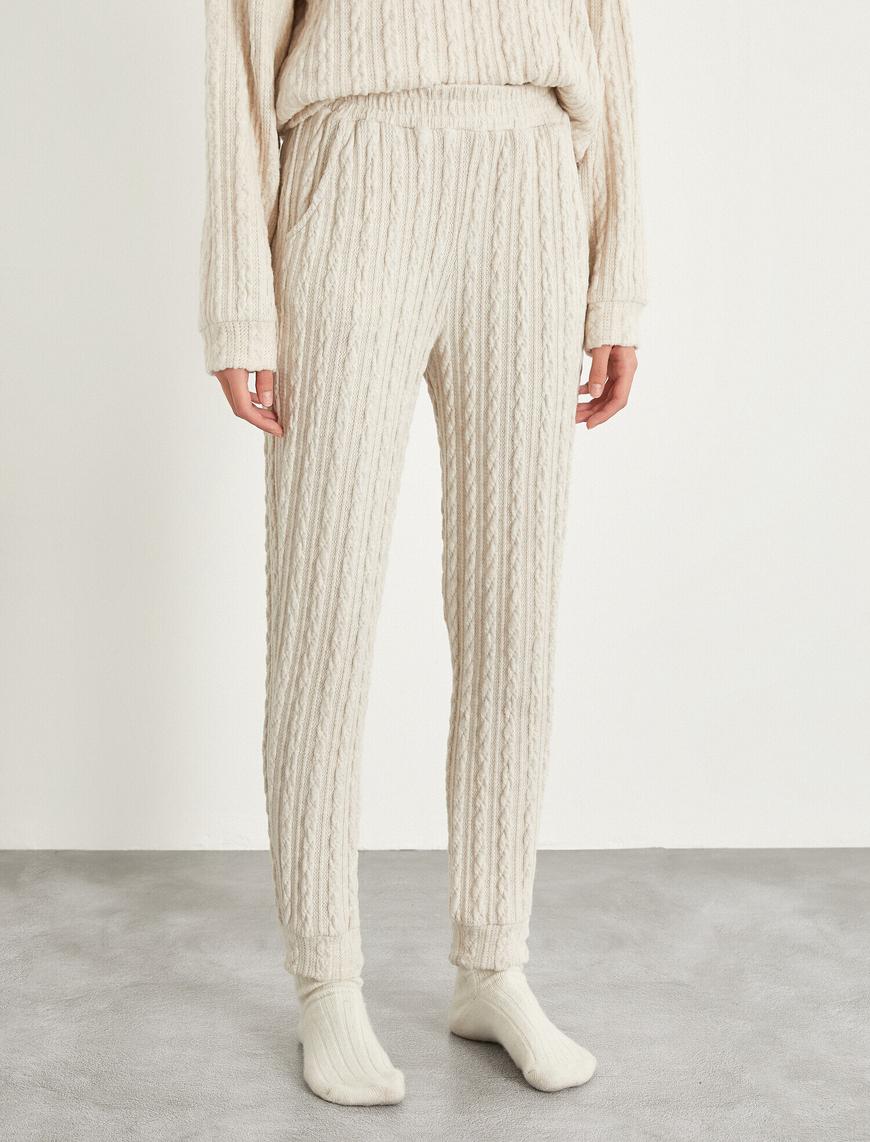   Örgü Desenli Pijama Altı