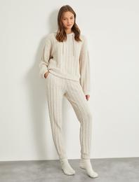 Örgü Desenli Pijama Altı
