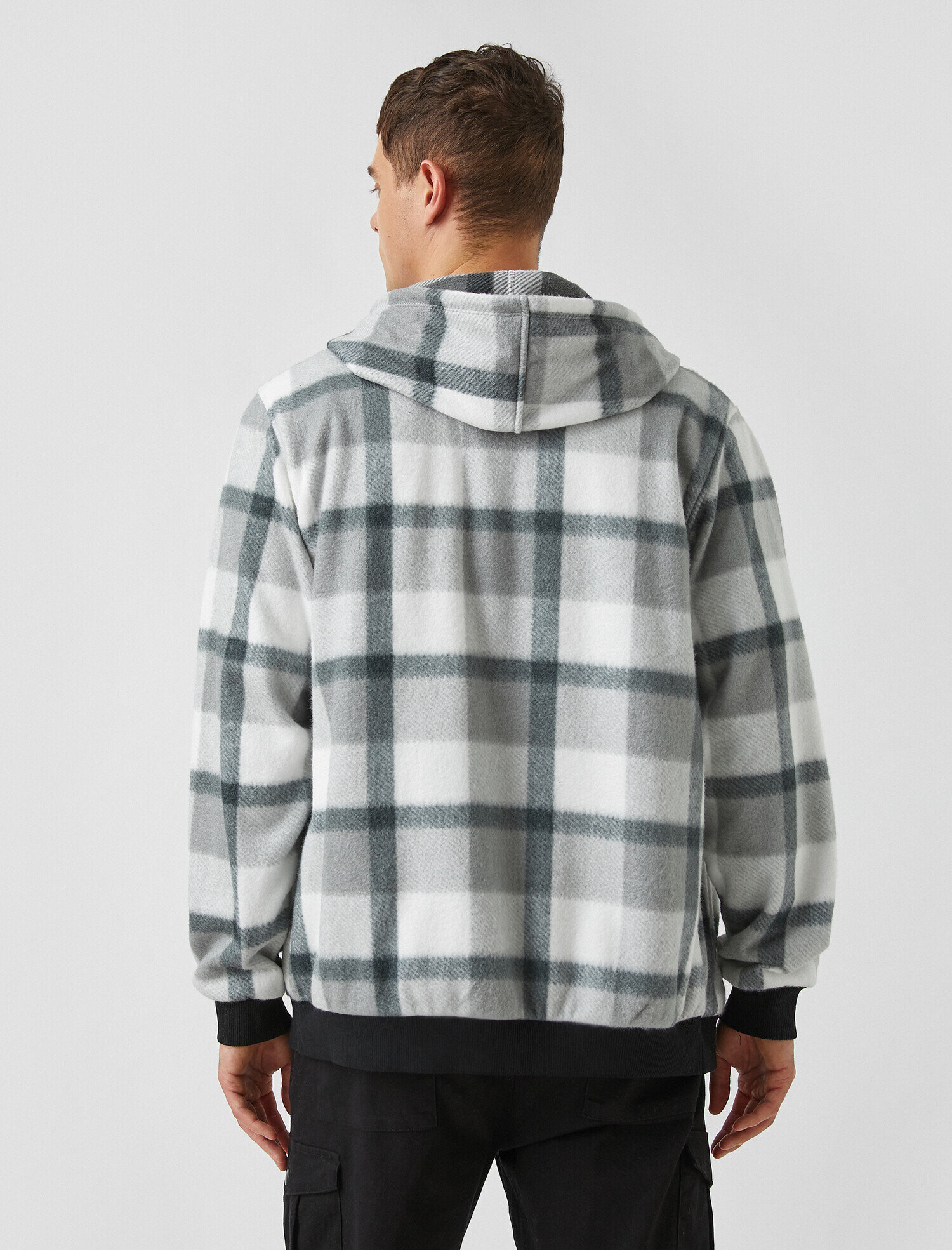   Ekose Polar Kapşonlu Sweatshirt
