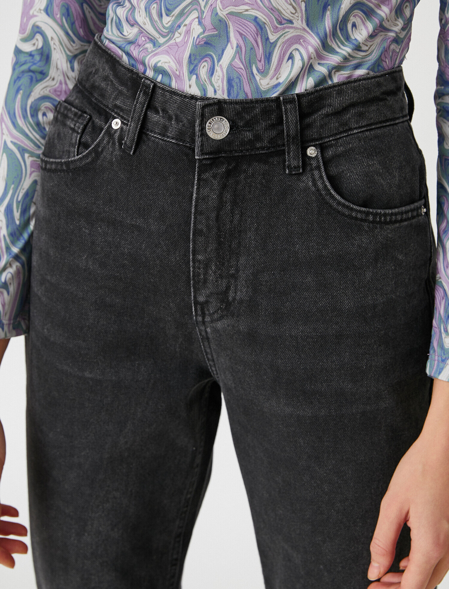   Yüksek Bel Kot Pantolon - Mom Jean