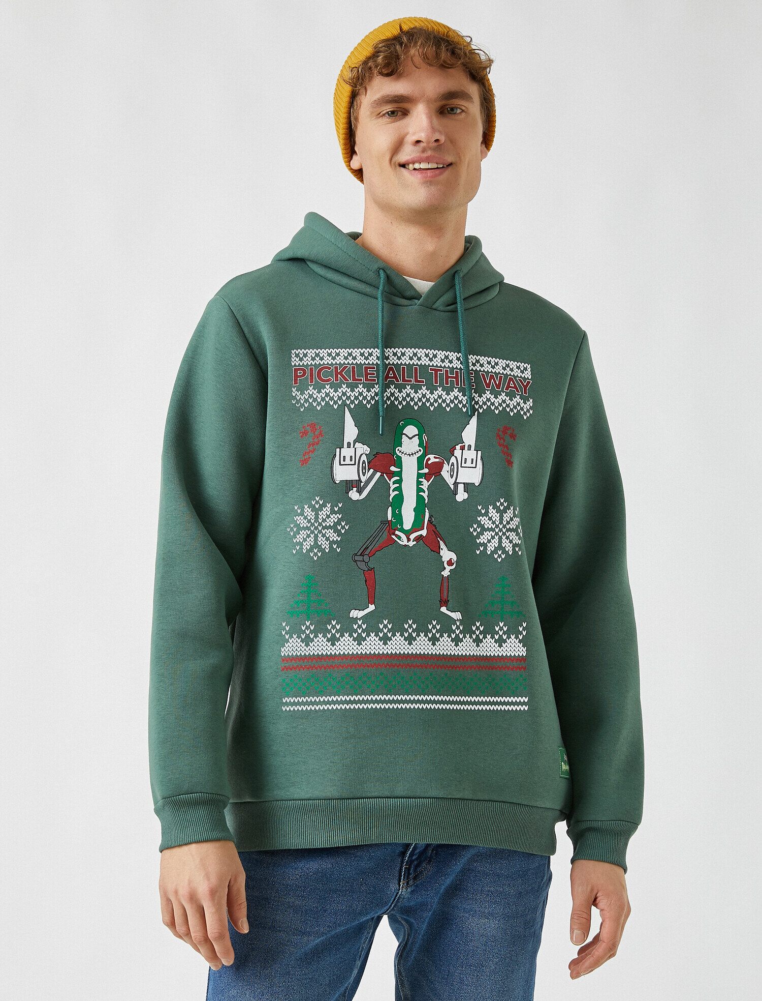   Rick and Morty Yılbaşı Sweatshirt Lisanslı Baskılı