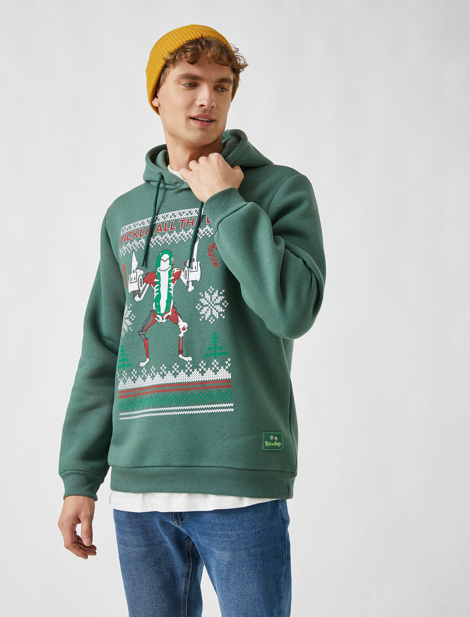   Rick and Morty Yılbaşı Sweatshirt Lisanslı Baskılı