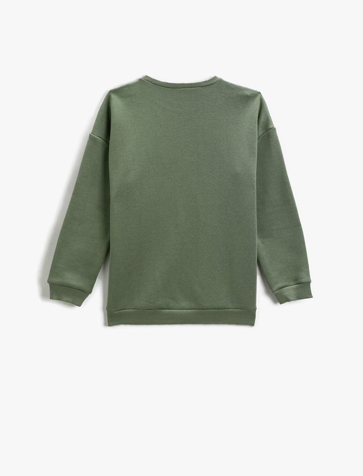 Kız Çocuk Harvard University Lisanslı Baskılı Sweatshirt Pamuklu