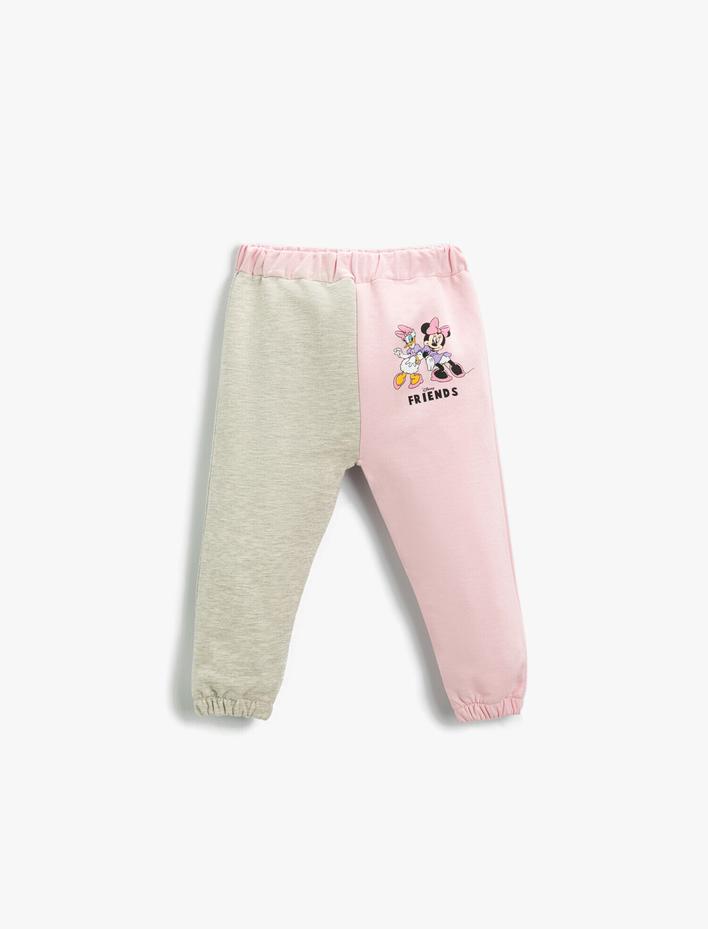 Kız Bebek Minnie Mouse Baskılı Jogger Eşofman Altı Pamuklu