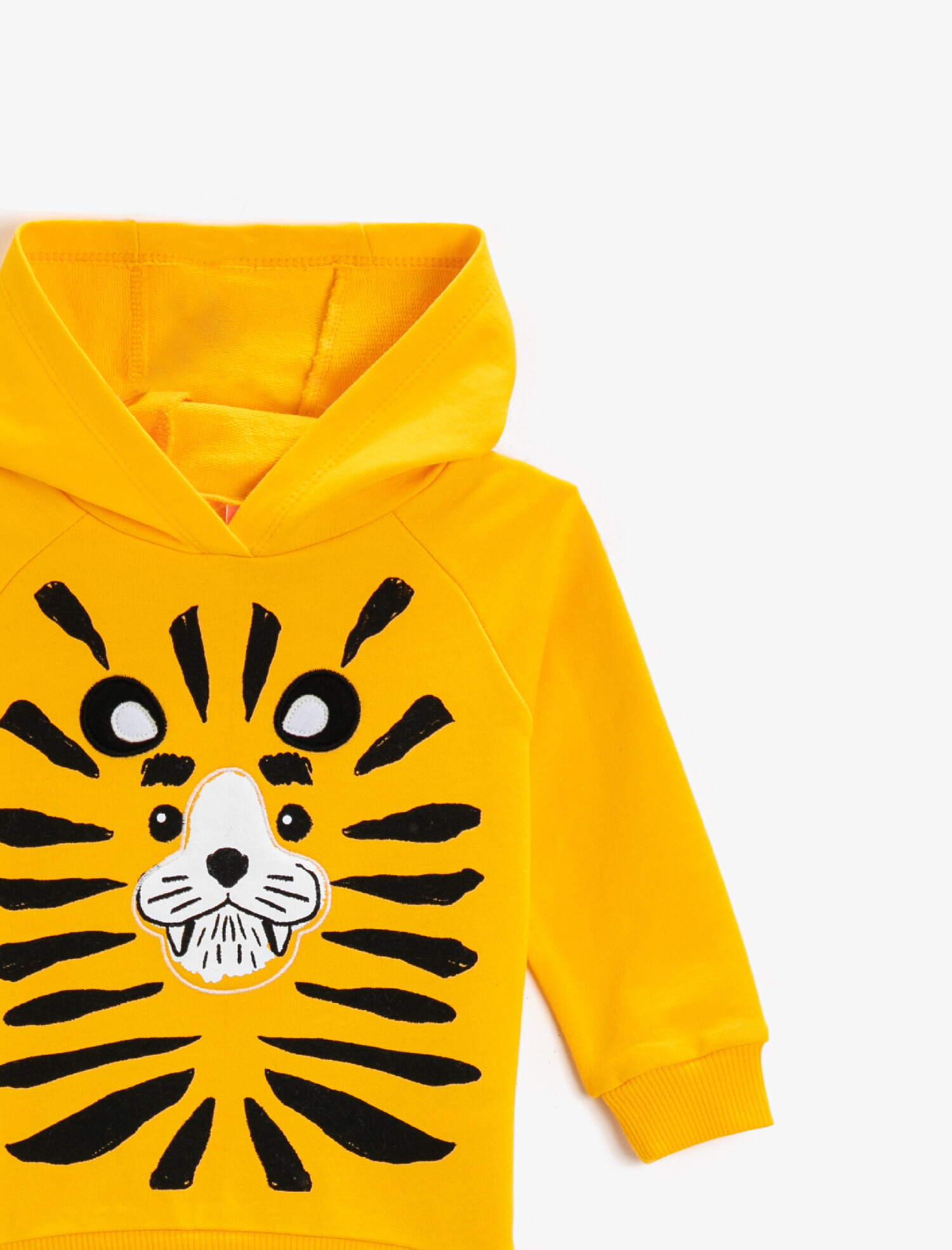  Erkek Bebek Hayvan Baskılı Kapüşonlu Sweatshirt Pamuklu