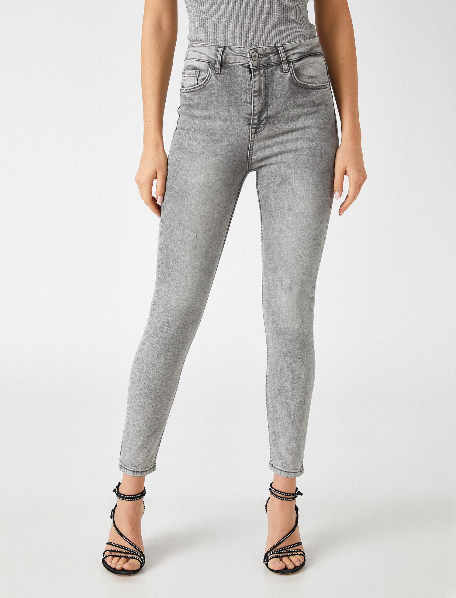   Yüksek Bel Dar Paça Kot Pantolon - Skinny Fit Jean