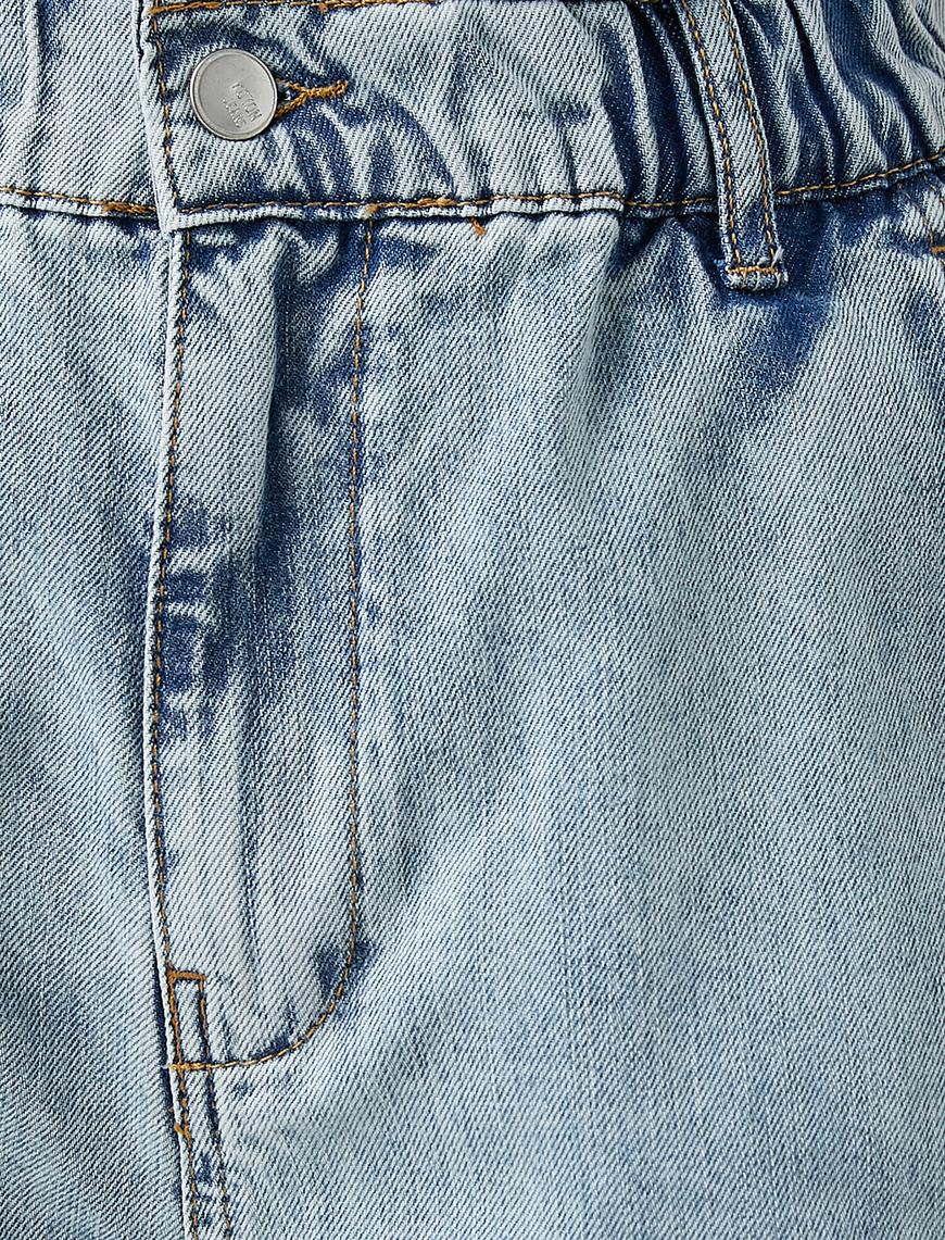   Yüksek Bel Kot Pantolon - Baggy Jean