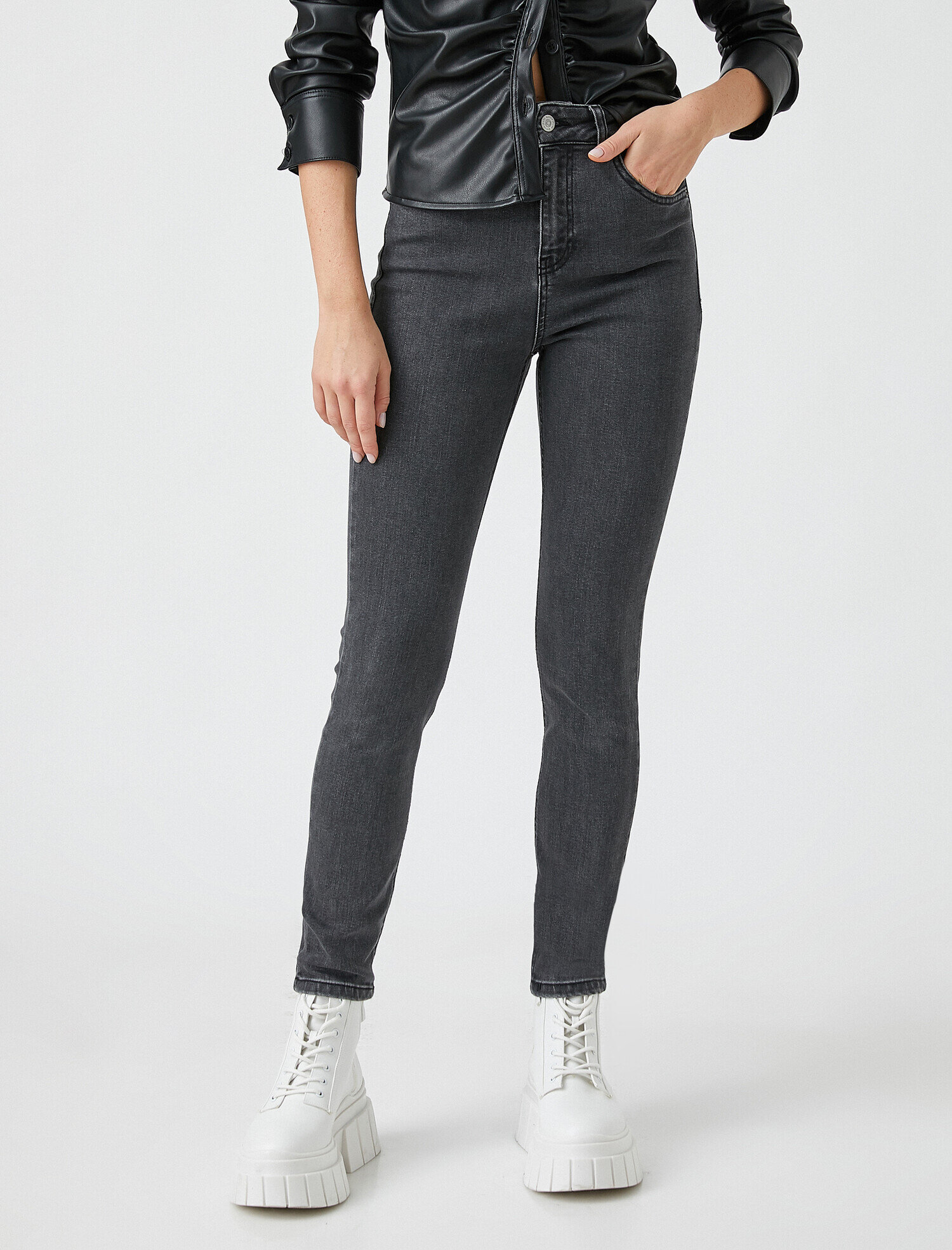   Dar Kesim Kot Pantolon - Skinny Jean