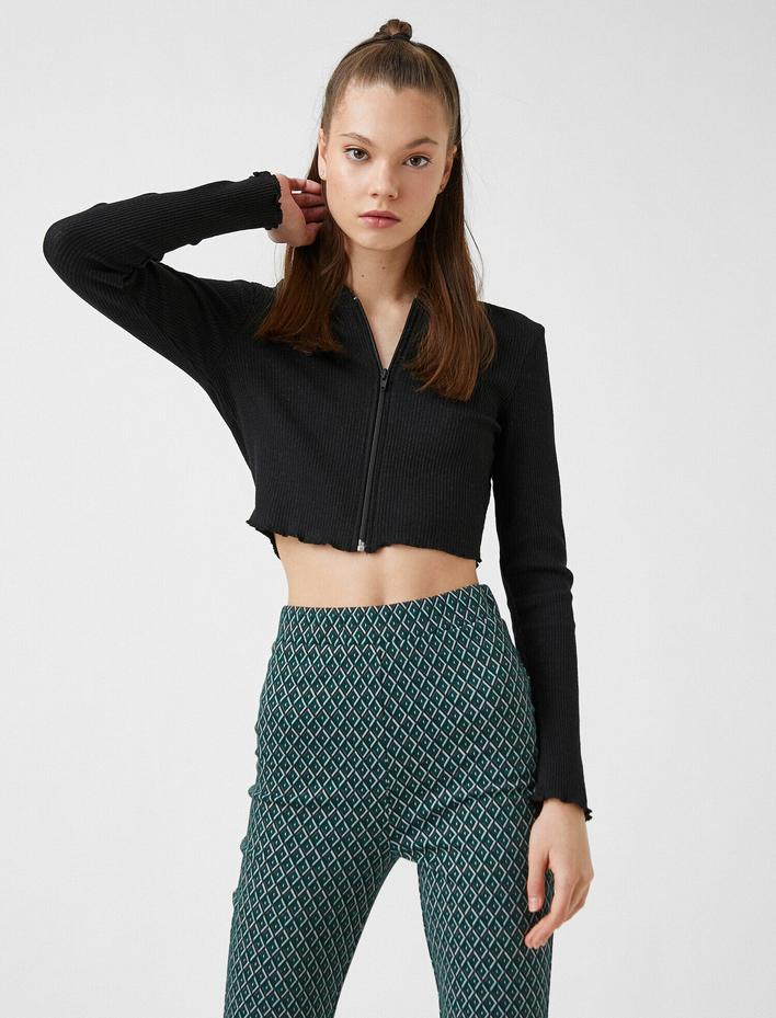  Fermuarlı Fitilli Hırka