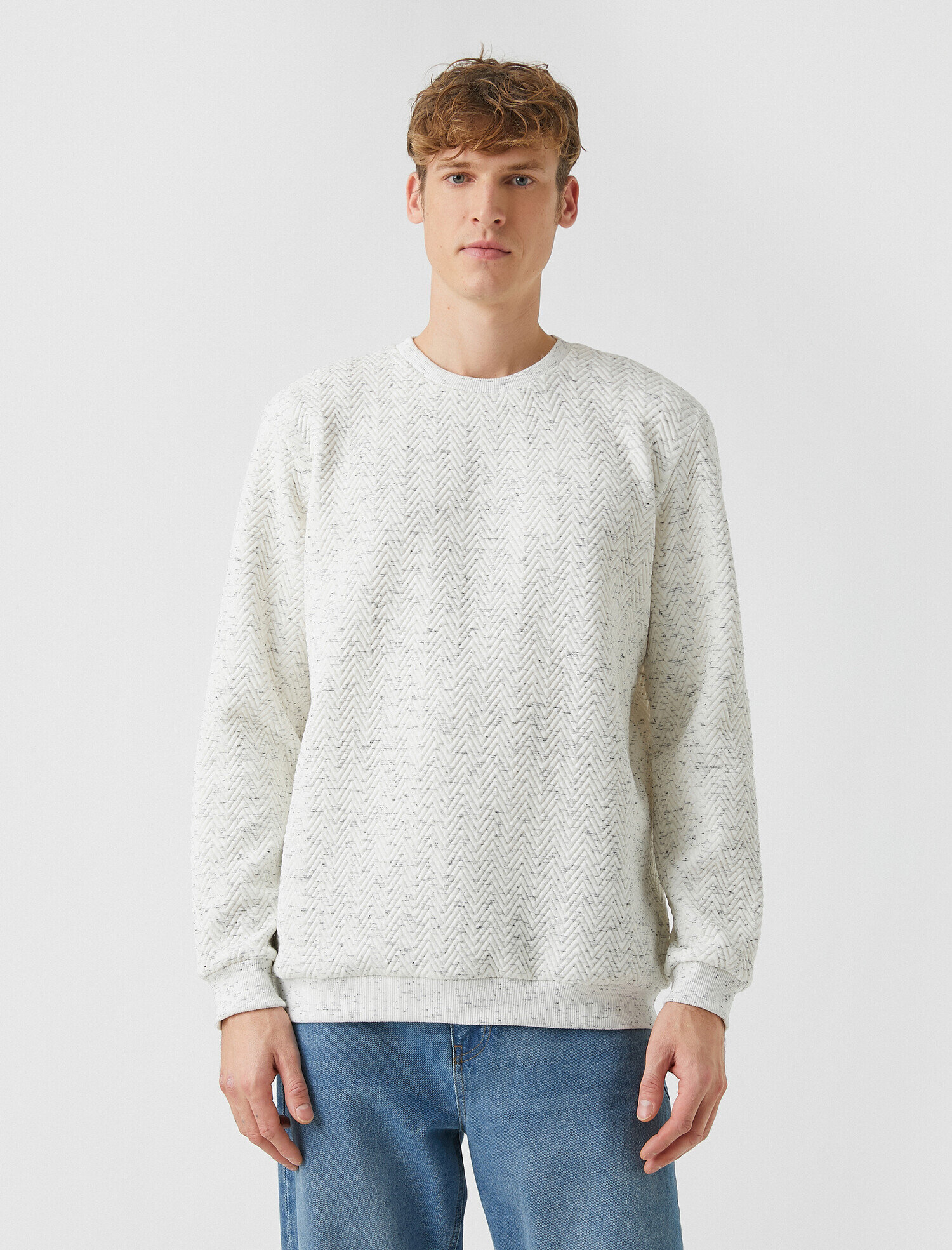   Dokulu Kumaş Kırçıllı Sweatshirt