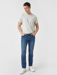 Straight Fit Boru Paça Kot Pantolon - Mark Jean