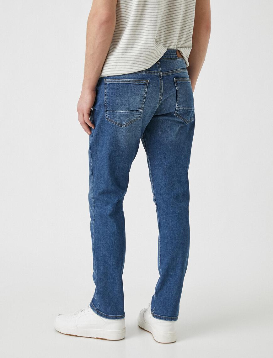   Straight Fit Boru Paça Kot Pantolon - Mark Jean