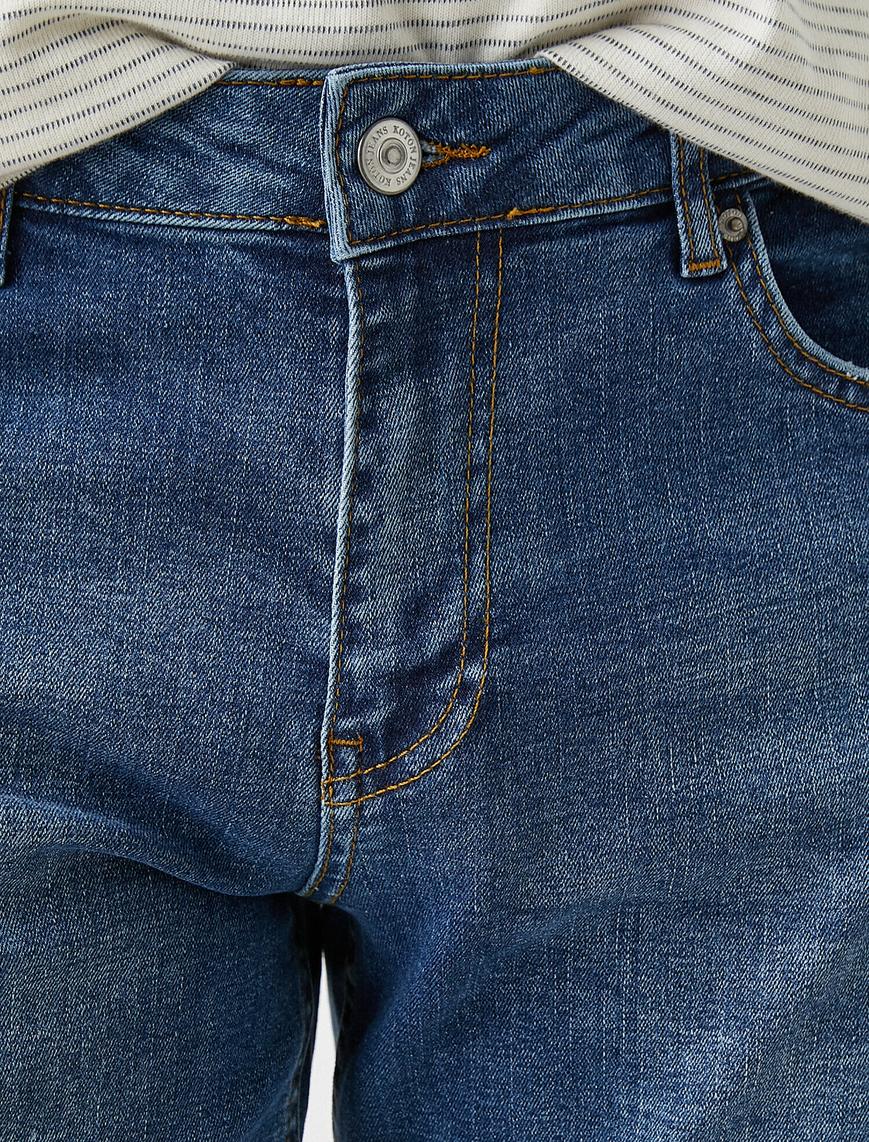   Straight Fit Boru Paça Kot Pantolon - Mark Jean