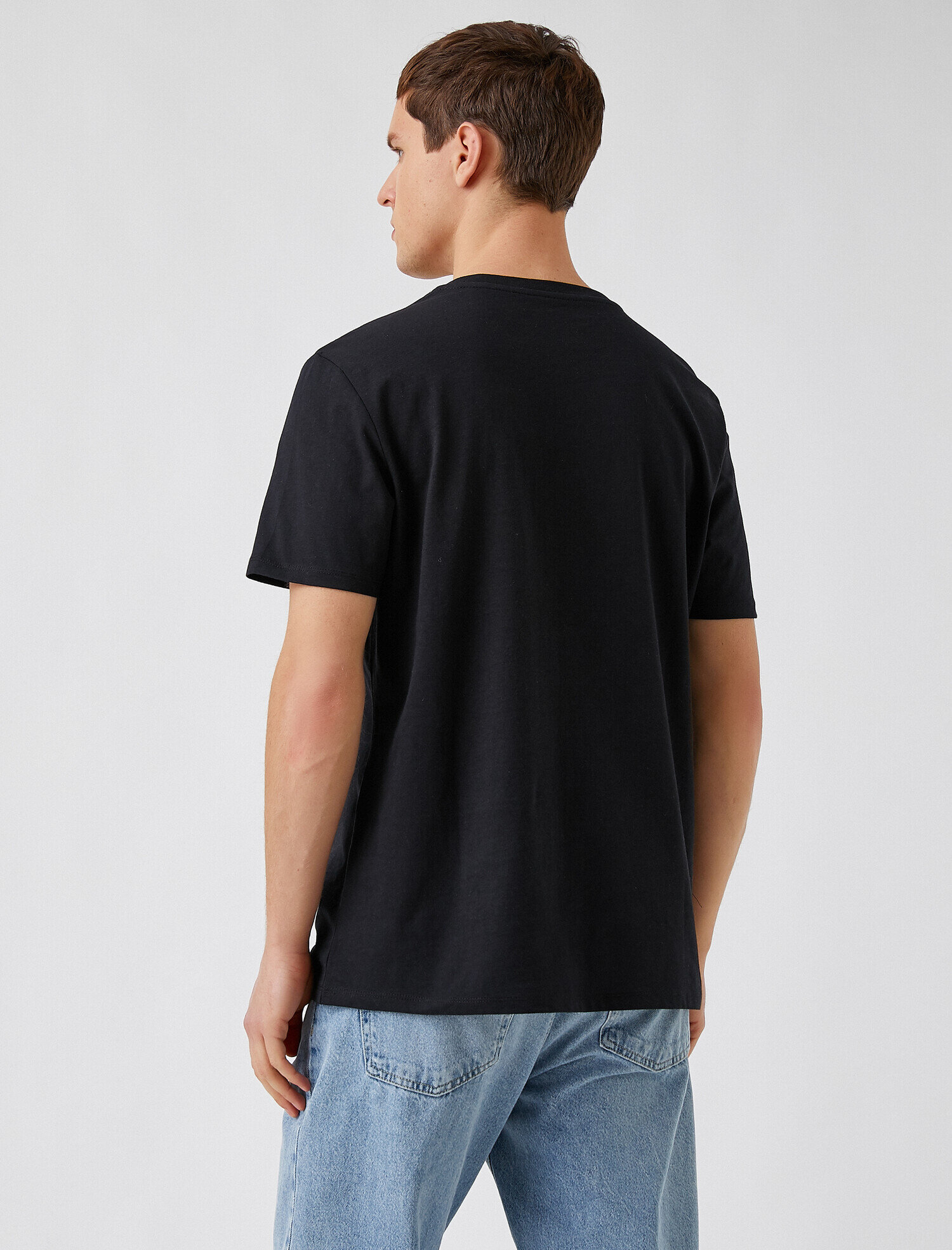   Kaplan Baskılı Tişört Bisiklet Yaka