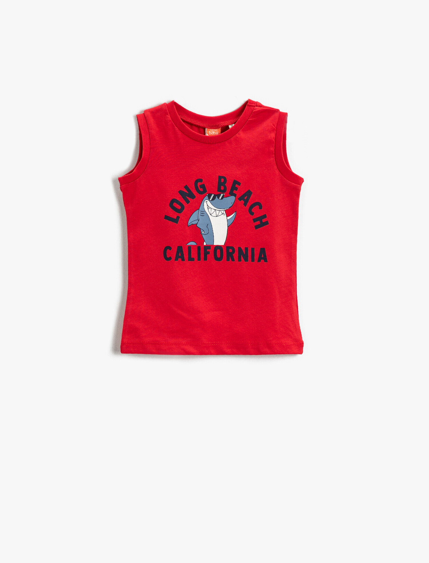  Erkek Bebek Baskılı Kolsuz Atlet Pamuklu