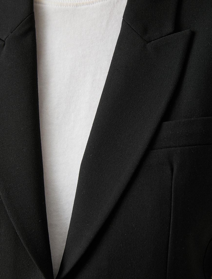   V Yaka Blazer Ceket